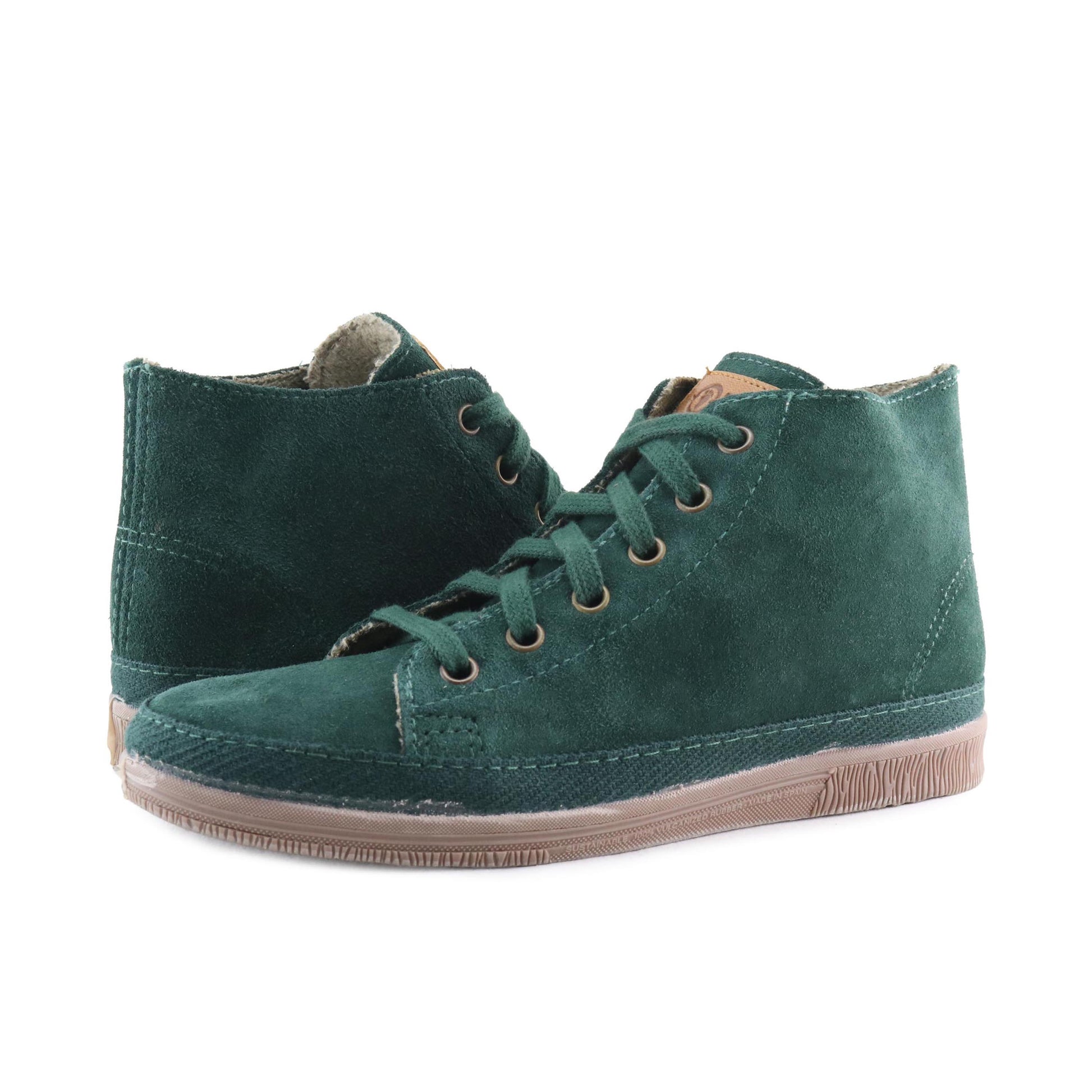 Bota serraje verde con cordón 608 de Natural World - 608-159-2.jpg
