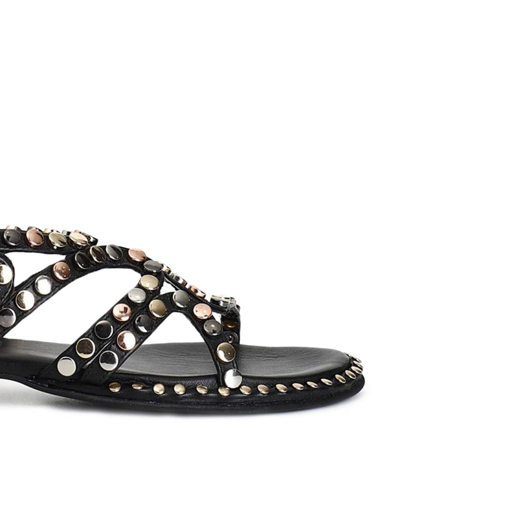 Sandalia plana negro con hebilla GF2102 de Café Noir - GF2102-20-4.jpg