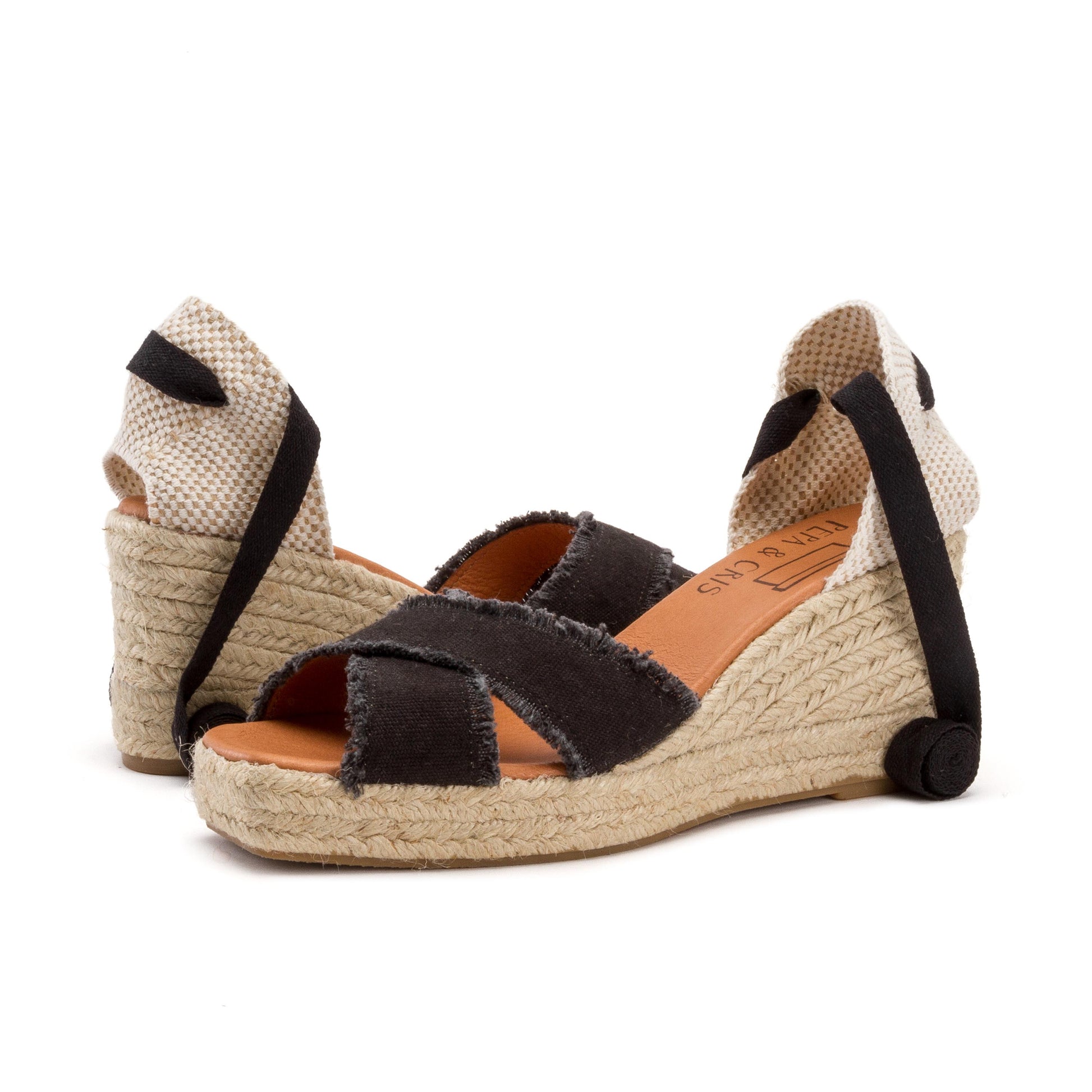 Alpargata de cuña abierta negro con cintas CAROL Pepa&Cris - CAROL-20-2.jpg