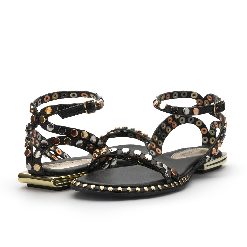 Sandalia plana negro con hebilla GF2101-351 Café Noir - GF2101-20-2.jpg