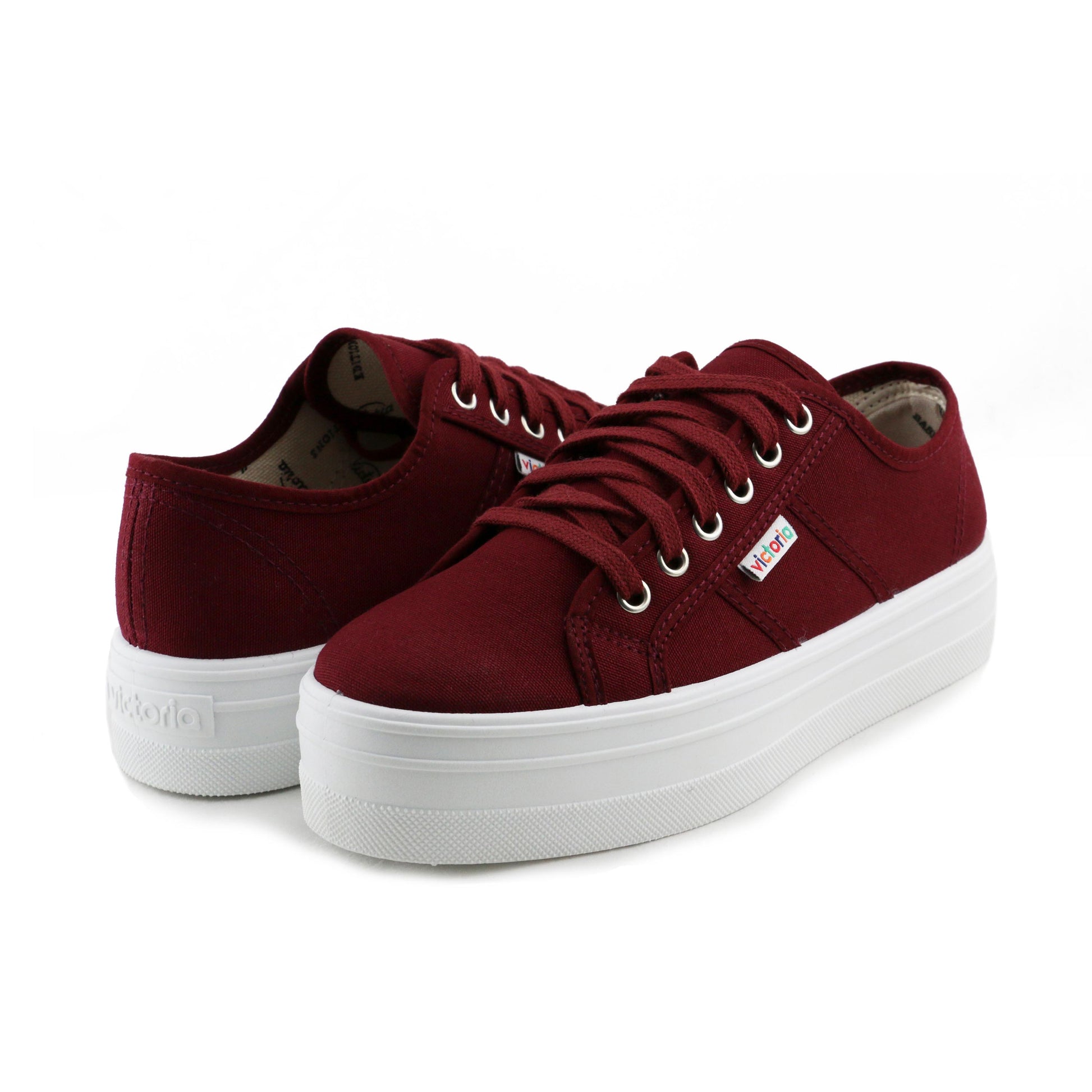 Zapatilla burdeos con cordón 9200 de Victoria - 09200-13-2.jpg