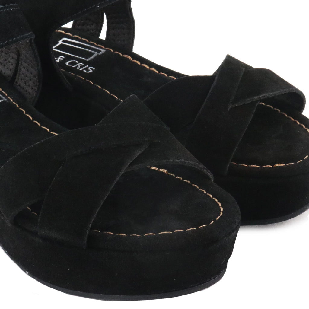 Sandalia de plataforma negro con hebilla LUXUCRUZ Jeromín - LUXUCRUZ-31-6.jpg