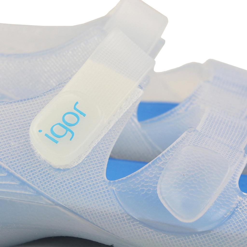 Cangrejera transparente/azul con velcro BONDI de Igor - BONDI-293-6.jpg