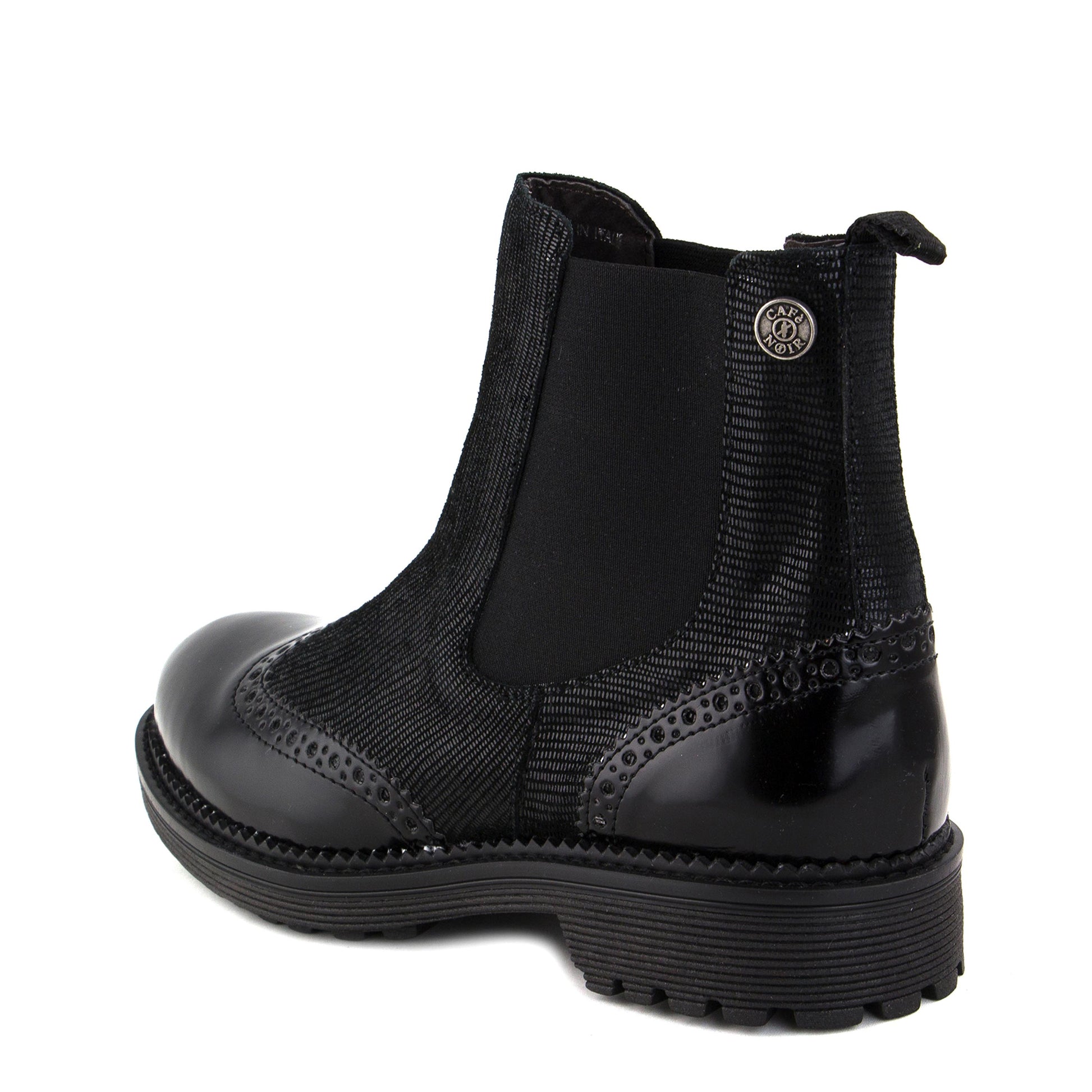 Botín negro con elástico GA640 de Café Noir - GA640-20-4.jpg