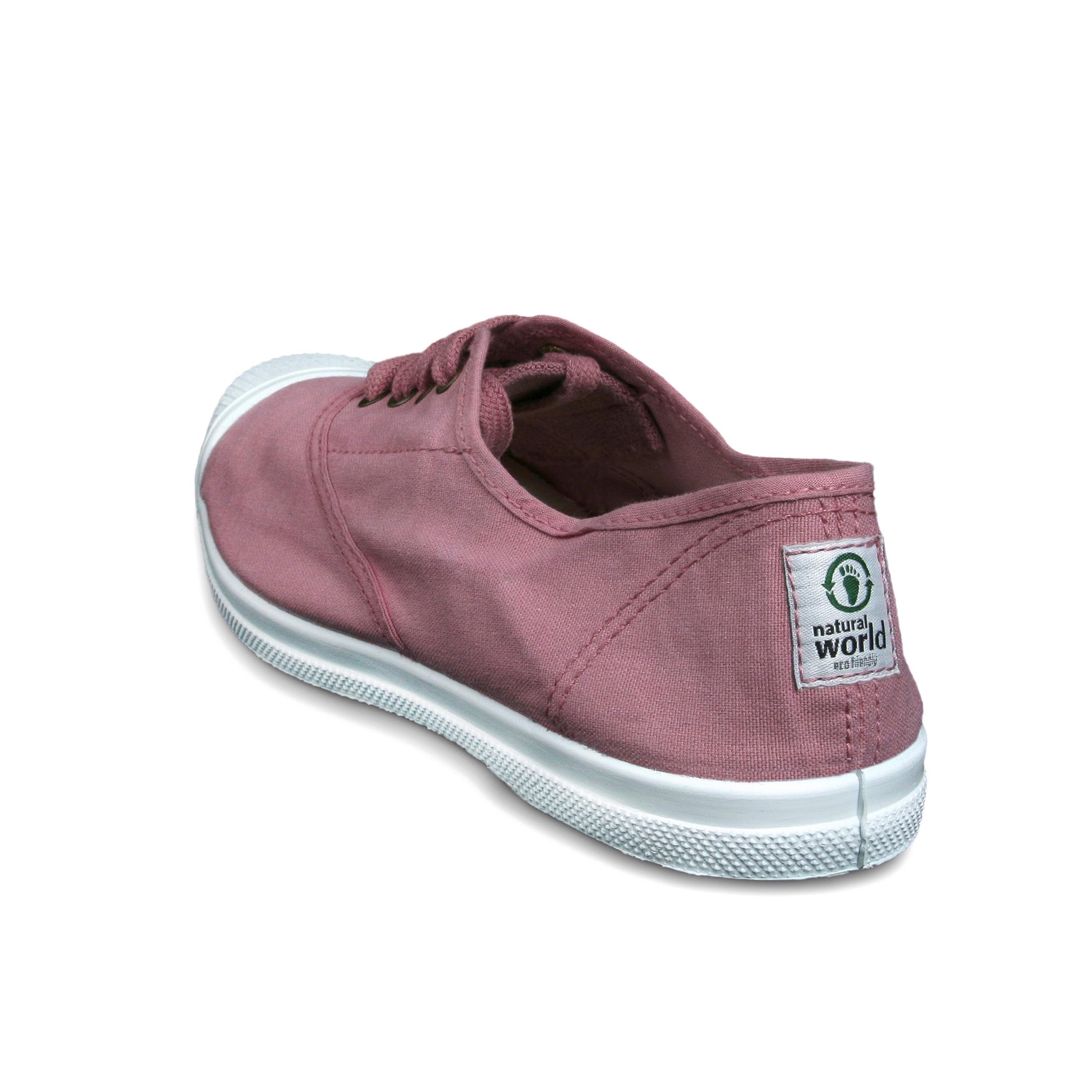 Zapatilla rosa con cordón y elástico LONA102 Natural World - LONA102-10-4.jpg