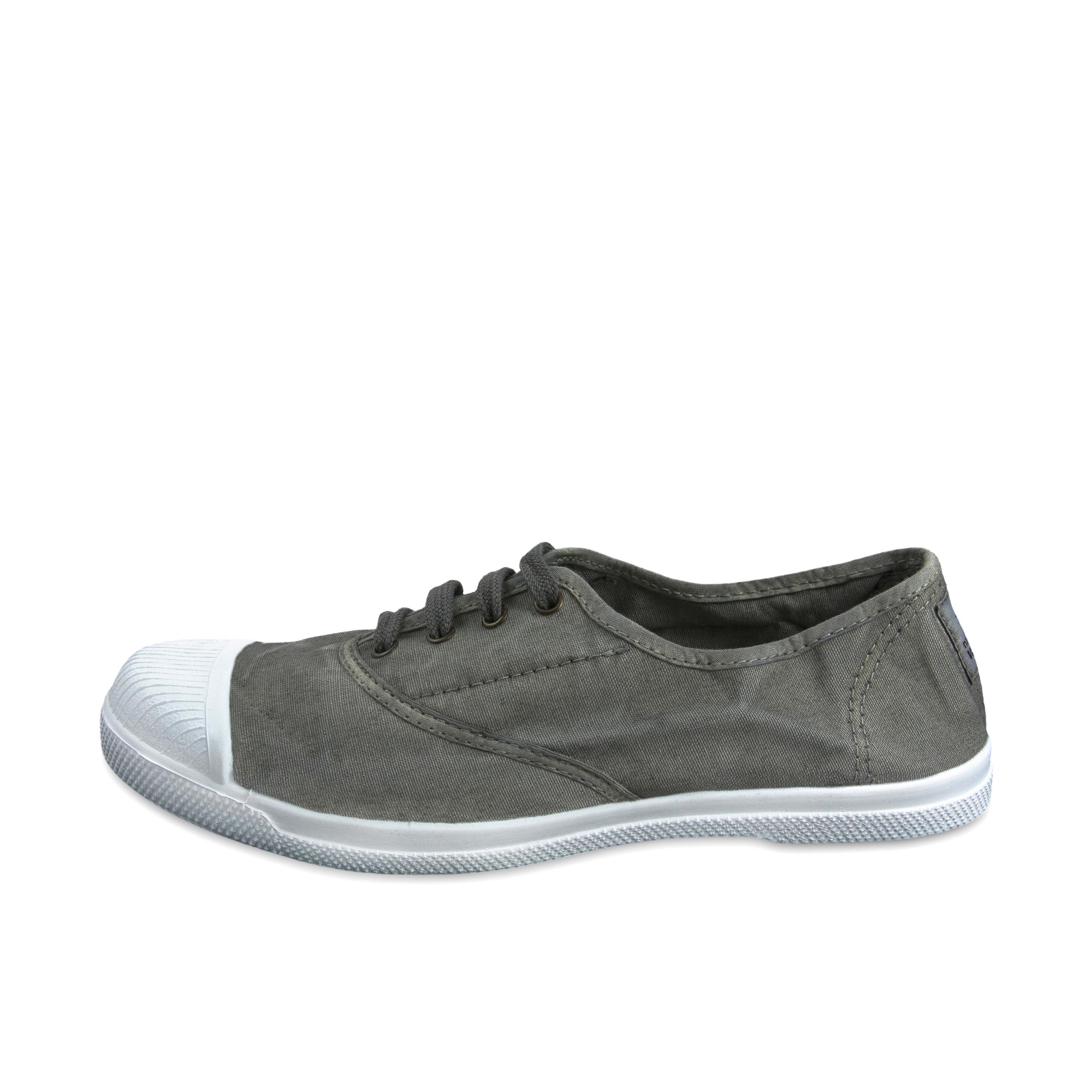 Zapatilla gris de cordón y elástico LONA102 Natural World - LONA102-131-1.jpg