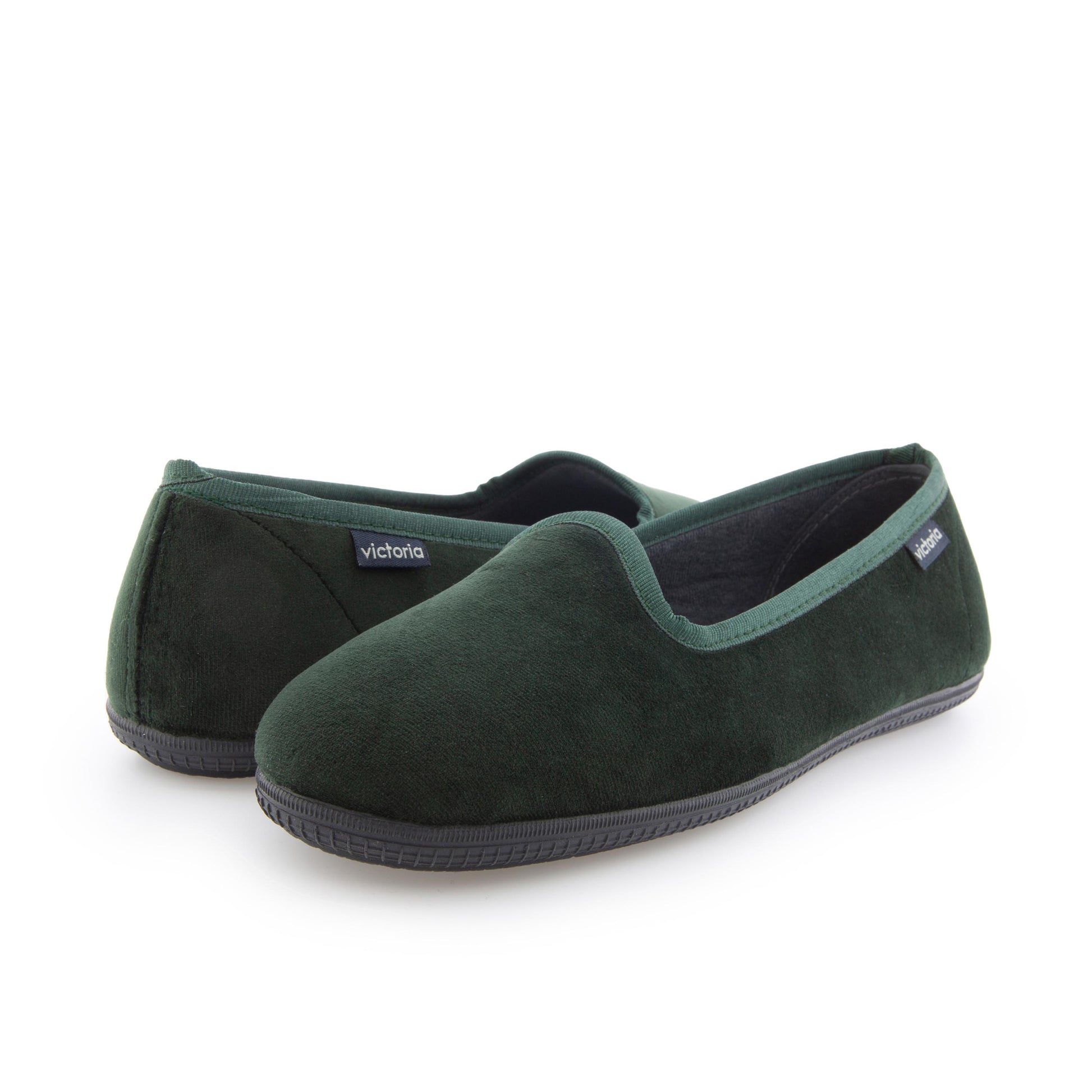 Zapatilla para casa cerrada verde botella 104911 Victoria - 104911-14-2.jpg