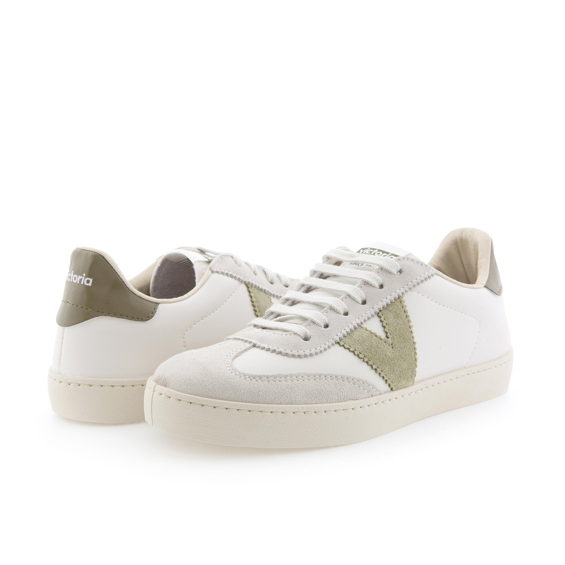 Deportiva blanco/kaki con cordón 1126184 de Victoria - 1126184-435-2.jpg