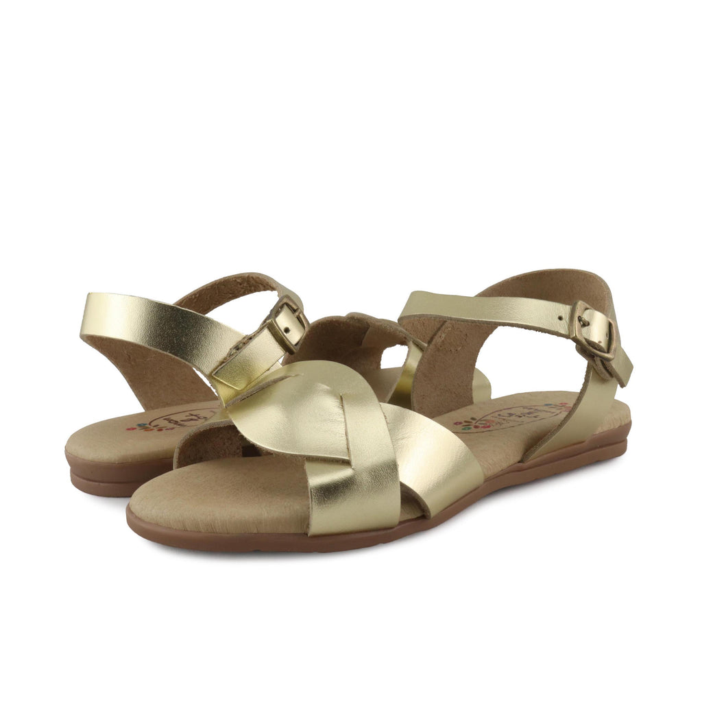 Sandalia plana platino con hebilla 1132 de Pepa & Cris - 1132-298-2.jpg