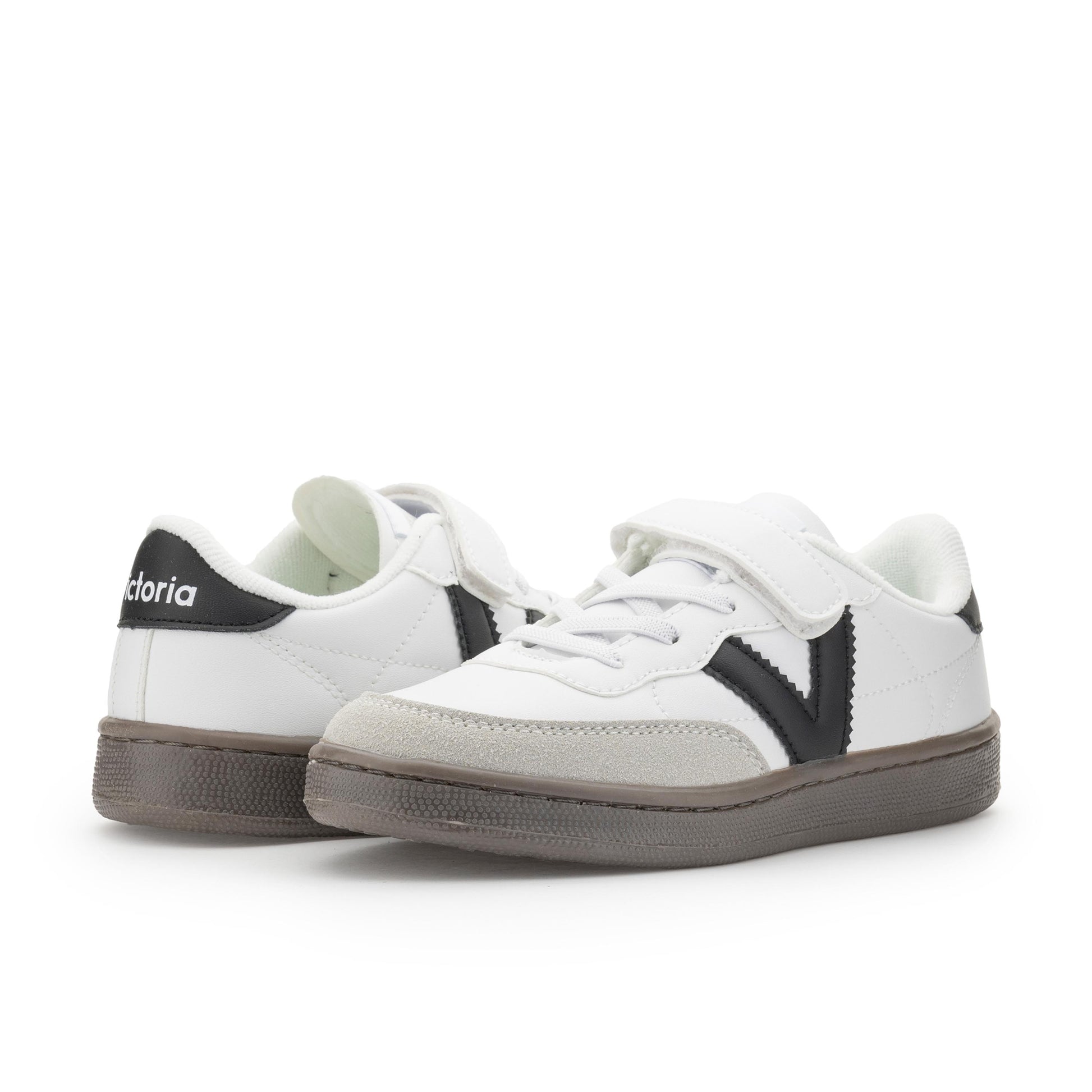 Deportiva blanco/negro con cordón y velcro 1256100 Victoria - 1256100-385-2.jpg