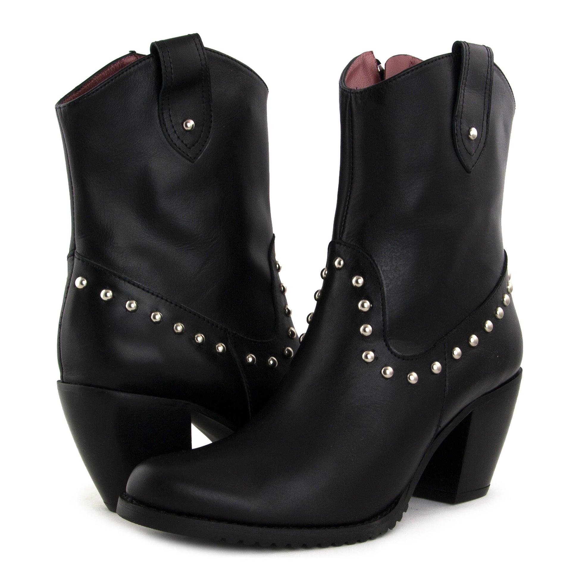 Botín con tacón negro con cremallera 1452 de Joni - 1452-20-2.jpg