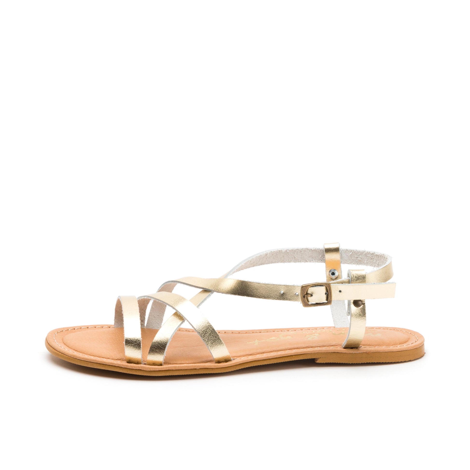 Sandalia plana platino con hebilla 1357 de Pepa & Cris - 1357-298-1.jpg