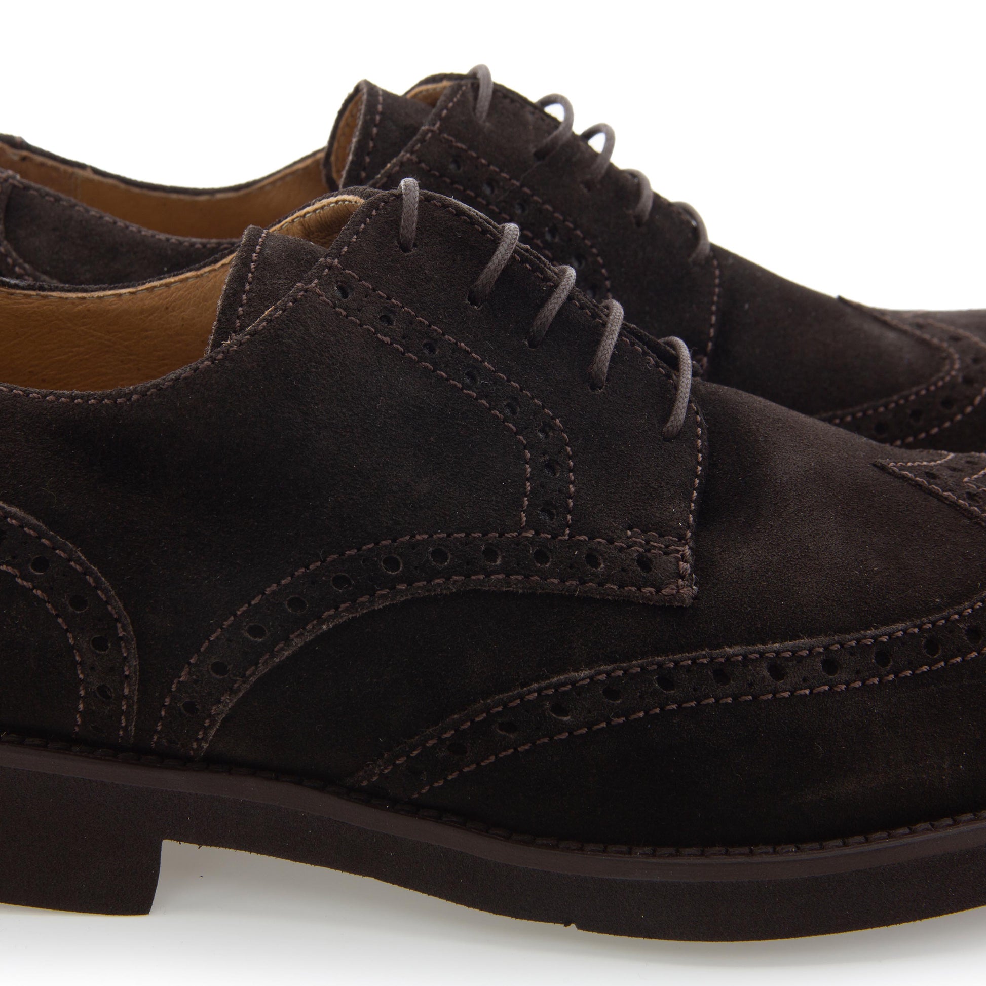 Blucher picado elegante ante marrón con cordón 1359 Pielsa - 1359-26-5.jpg