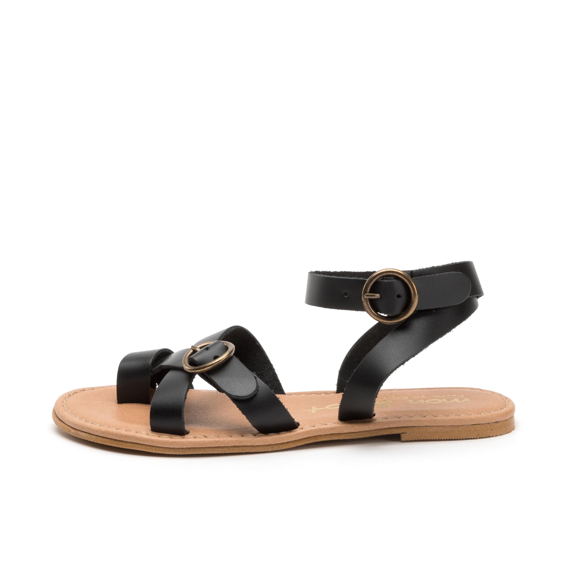 Sandalia plana negro con hebilla 1372 de Pepa & Cris - 1372-20-1.jpg