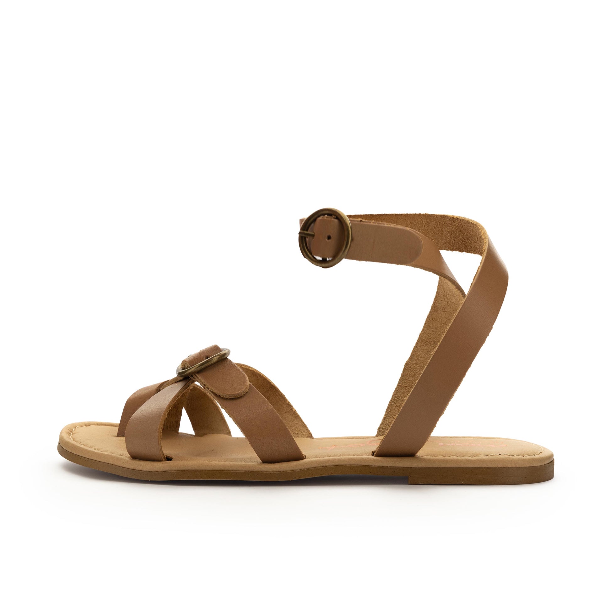 Sandalia plana tan con hebilla 1372 de Pepa & Cris - 1372-555-1.jpg