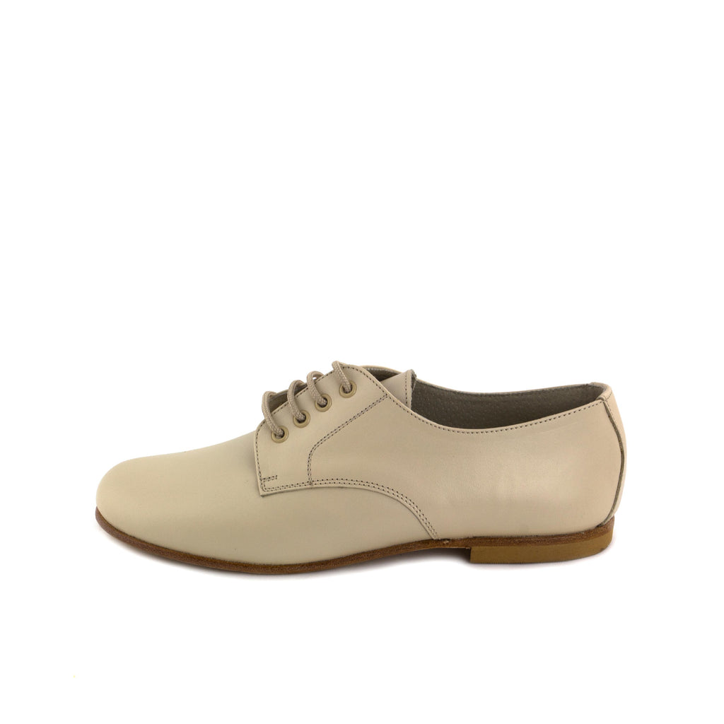 Blucher liso beige oscuro con cordón S141-00 Jeromín - S141-00-0C-1.jpg