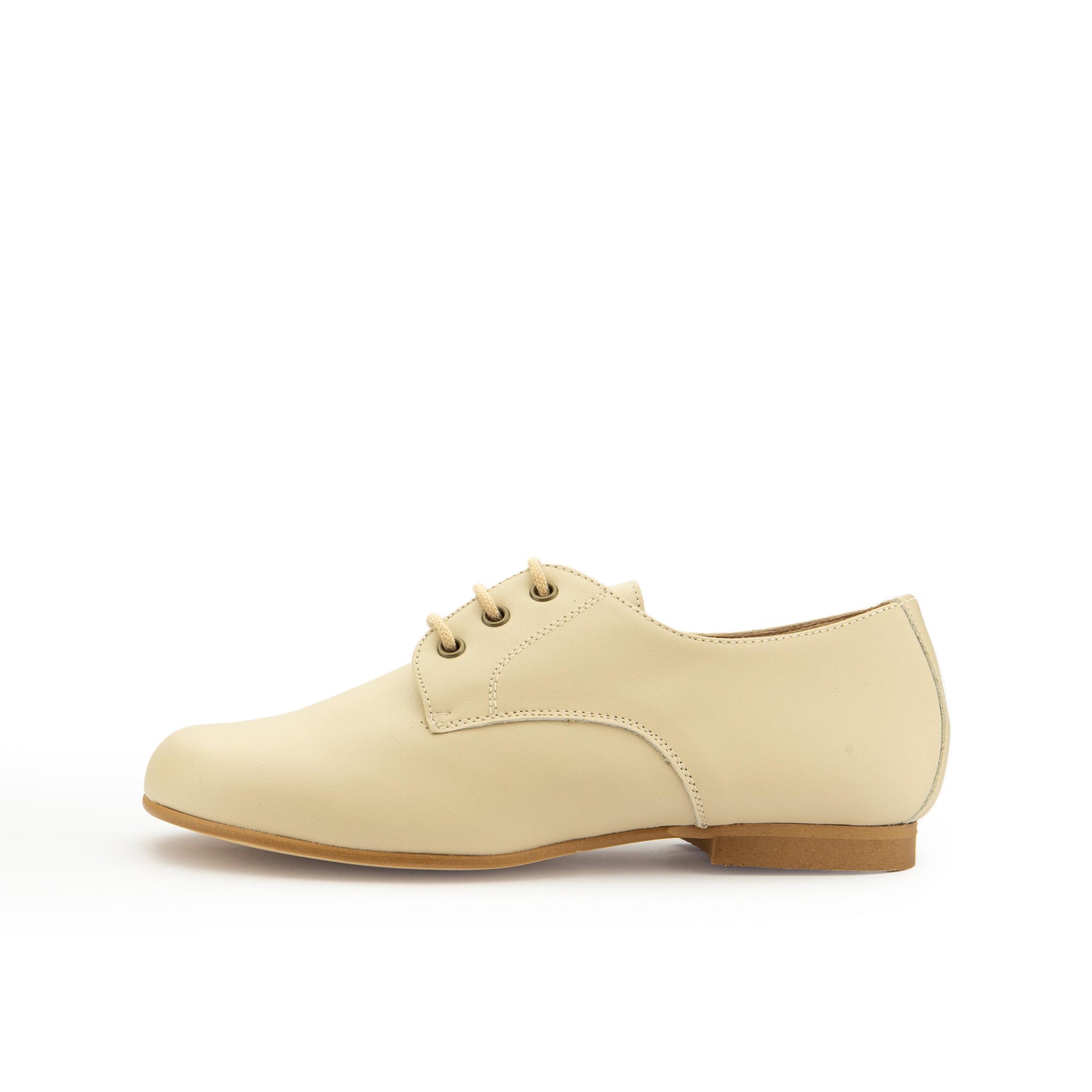 Blucher liso elegante beige oscuro con cordón 141-00 Jeromín - 141-00-0-1.jpg