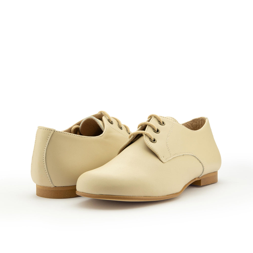 Blucher liso elegante beige oscuro con cordón 141-00 Jeromín - 141-00-0-2.jpg