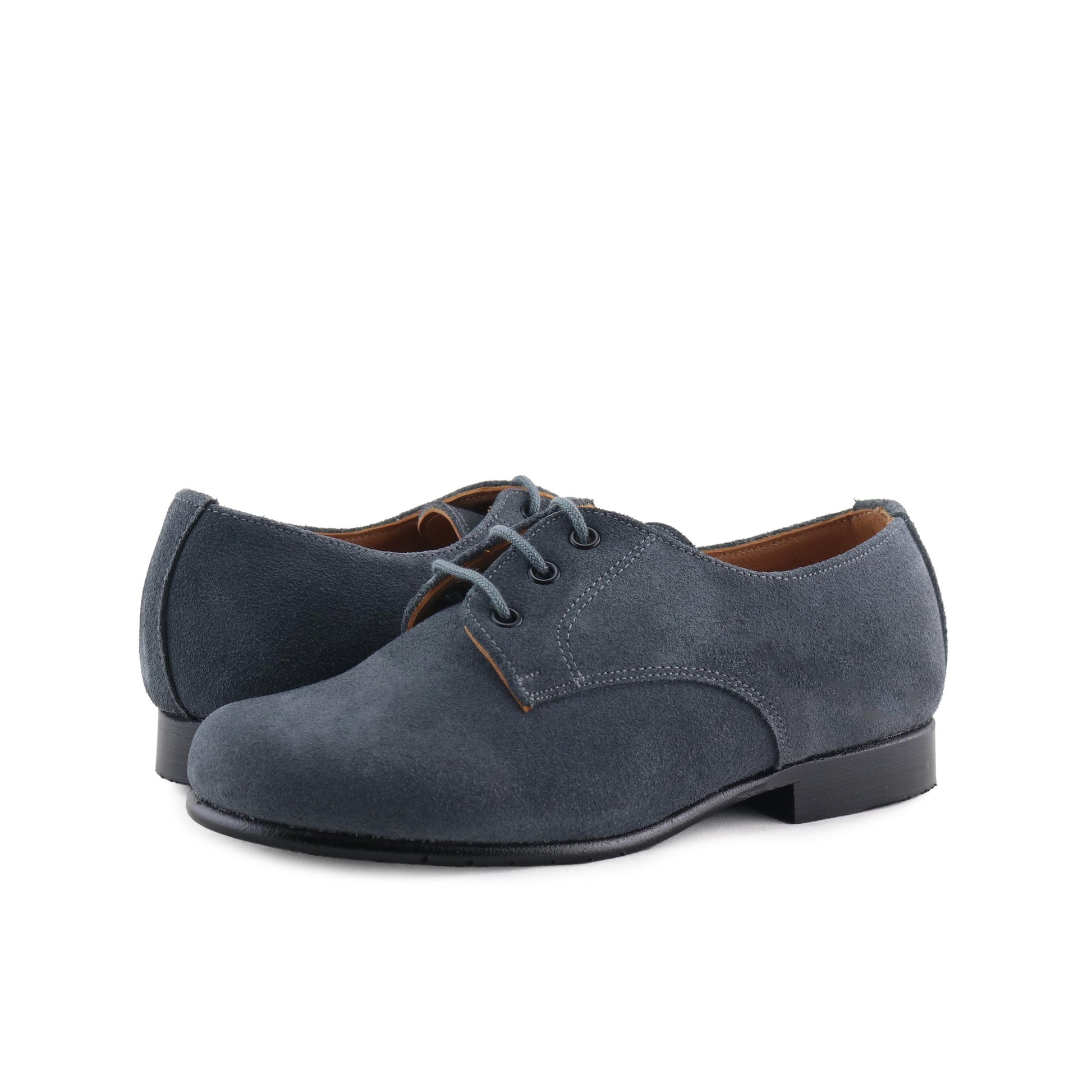 Blucher liso elegante gris medio con cordón 141-00 Jeromín - 141-00-112C-2.jpg