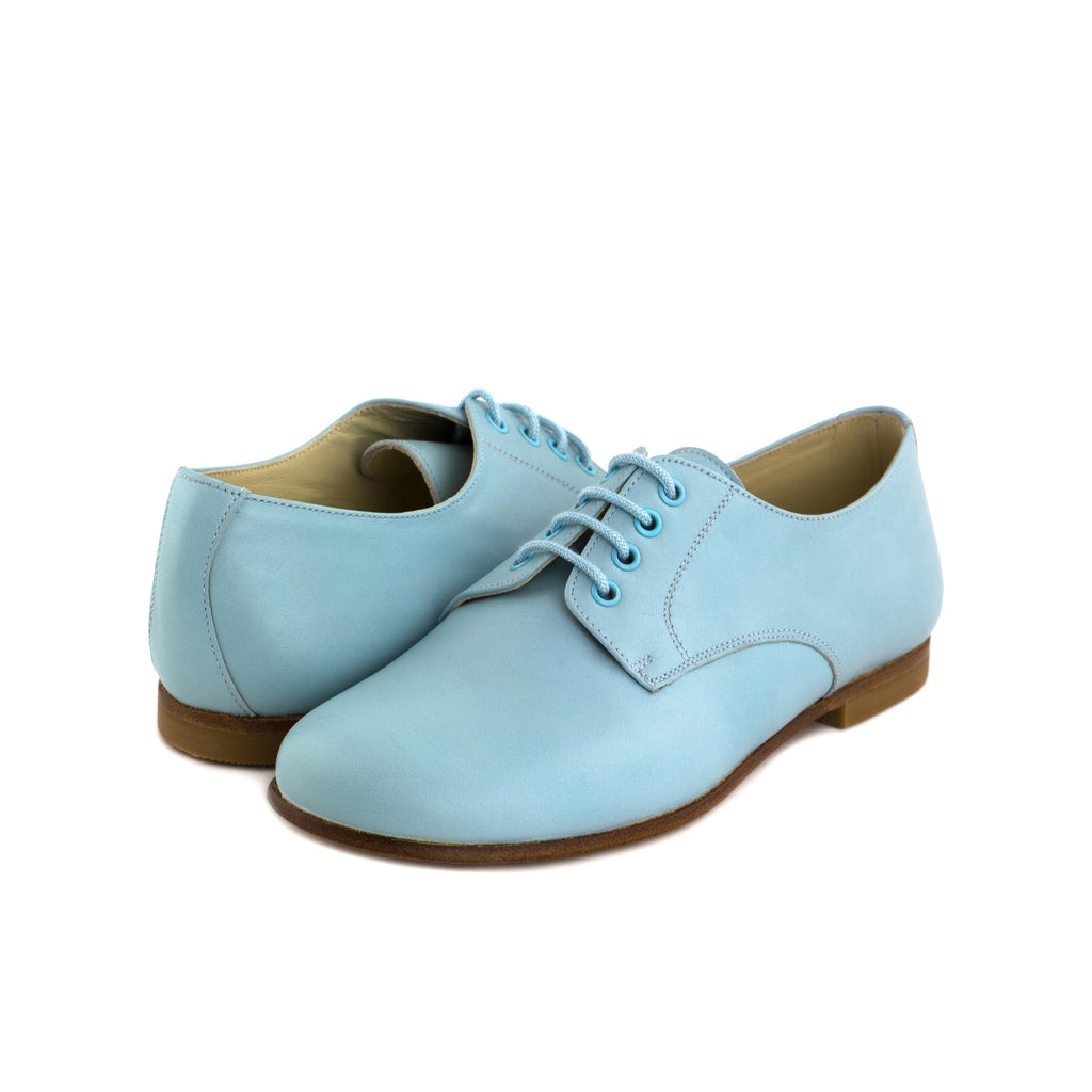 Blucher liso elegante celeste con cordón S141-00 Jeromín - S141-00-8C-2.jpg