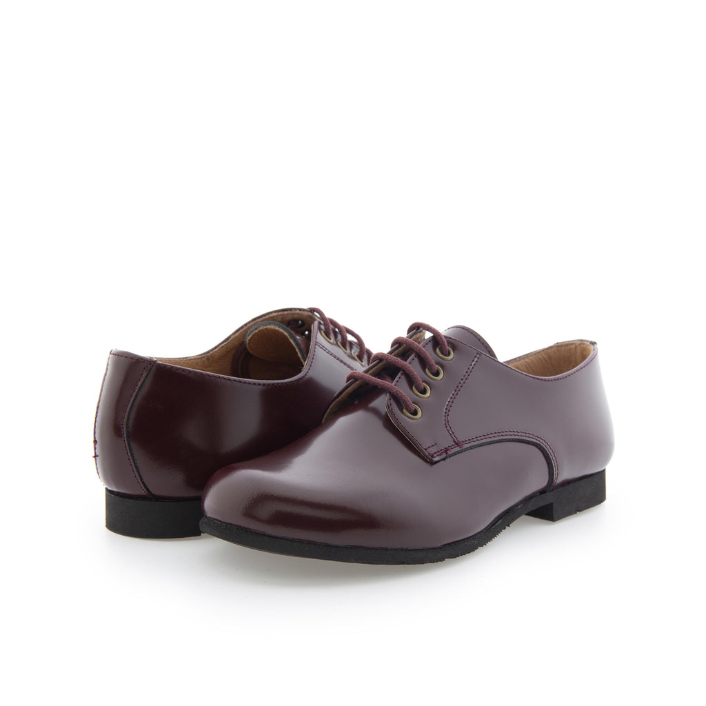 Blucher liso flo burdeos oscuro con cordón 141-00 Jeromín - 141-00-89C-2.jpg