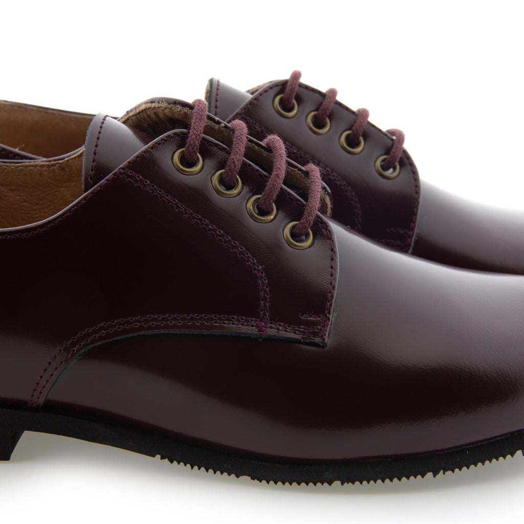 Blucher liso flo burdeos oscuro con cordón 141-00 Jeromín - 141-00-89C-5.jpg