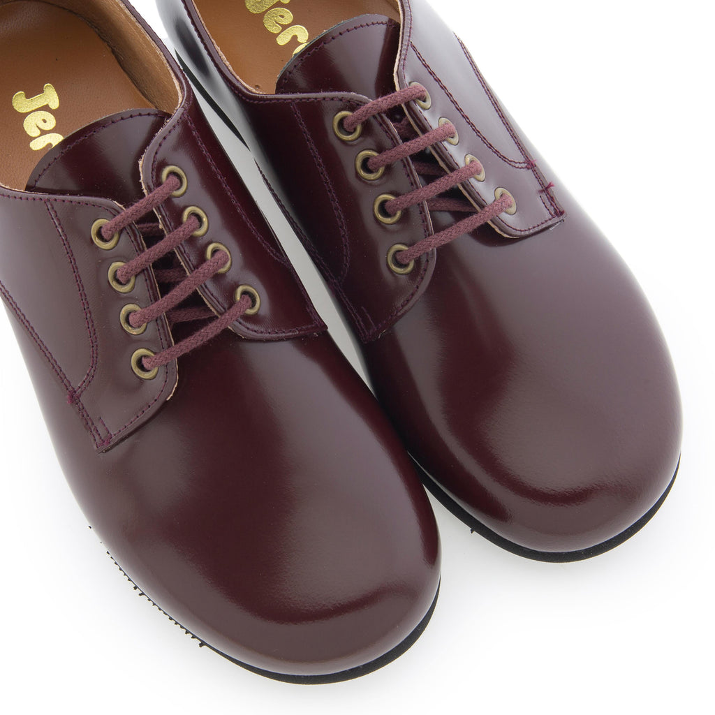 Blucher liso flo burdeos oscuro con cordón 141-00 Jeromín - 141-00-89C-6.jpg