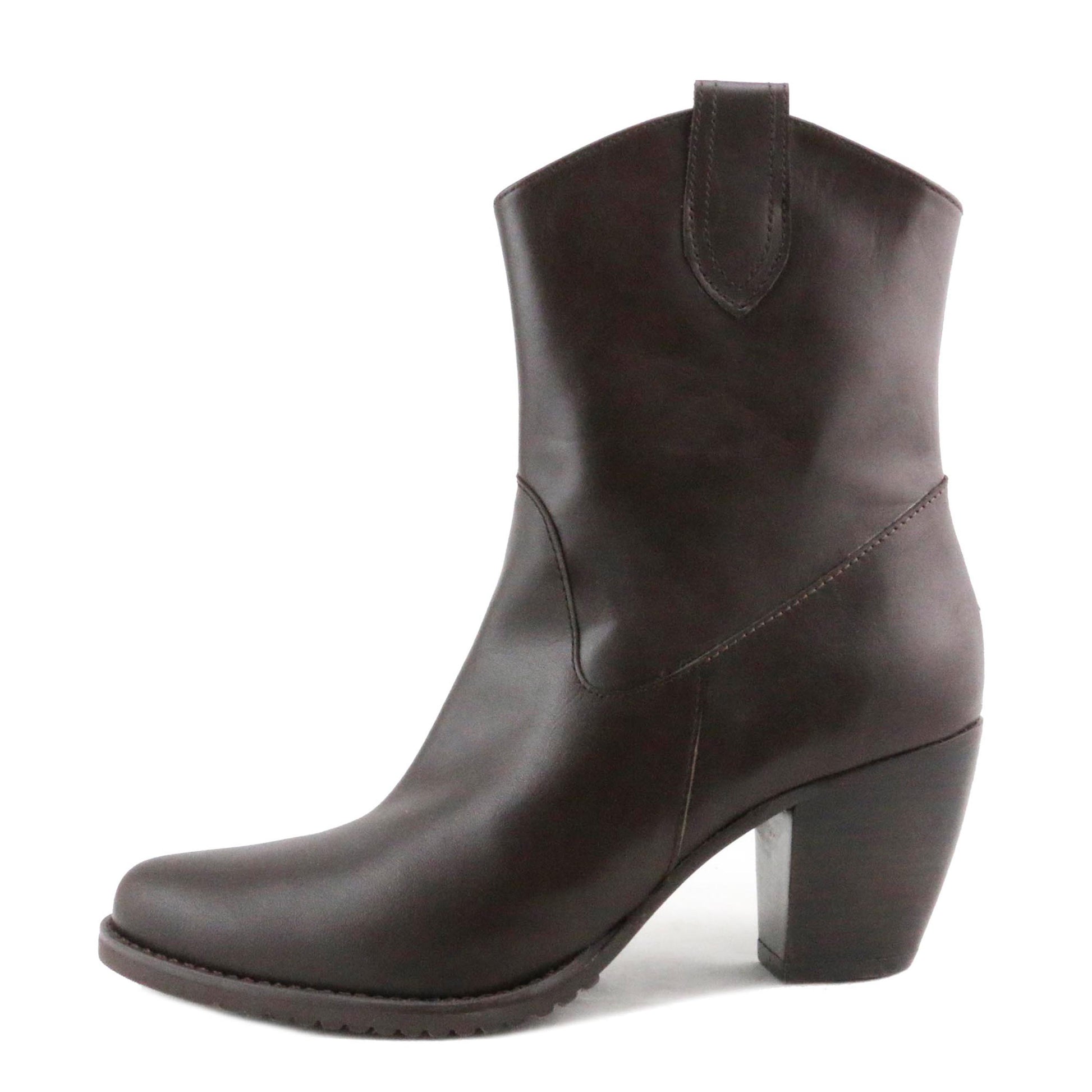 Botín con tacón marrón con cremallera 1452 de Joni - 1452-12-1.jpg