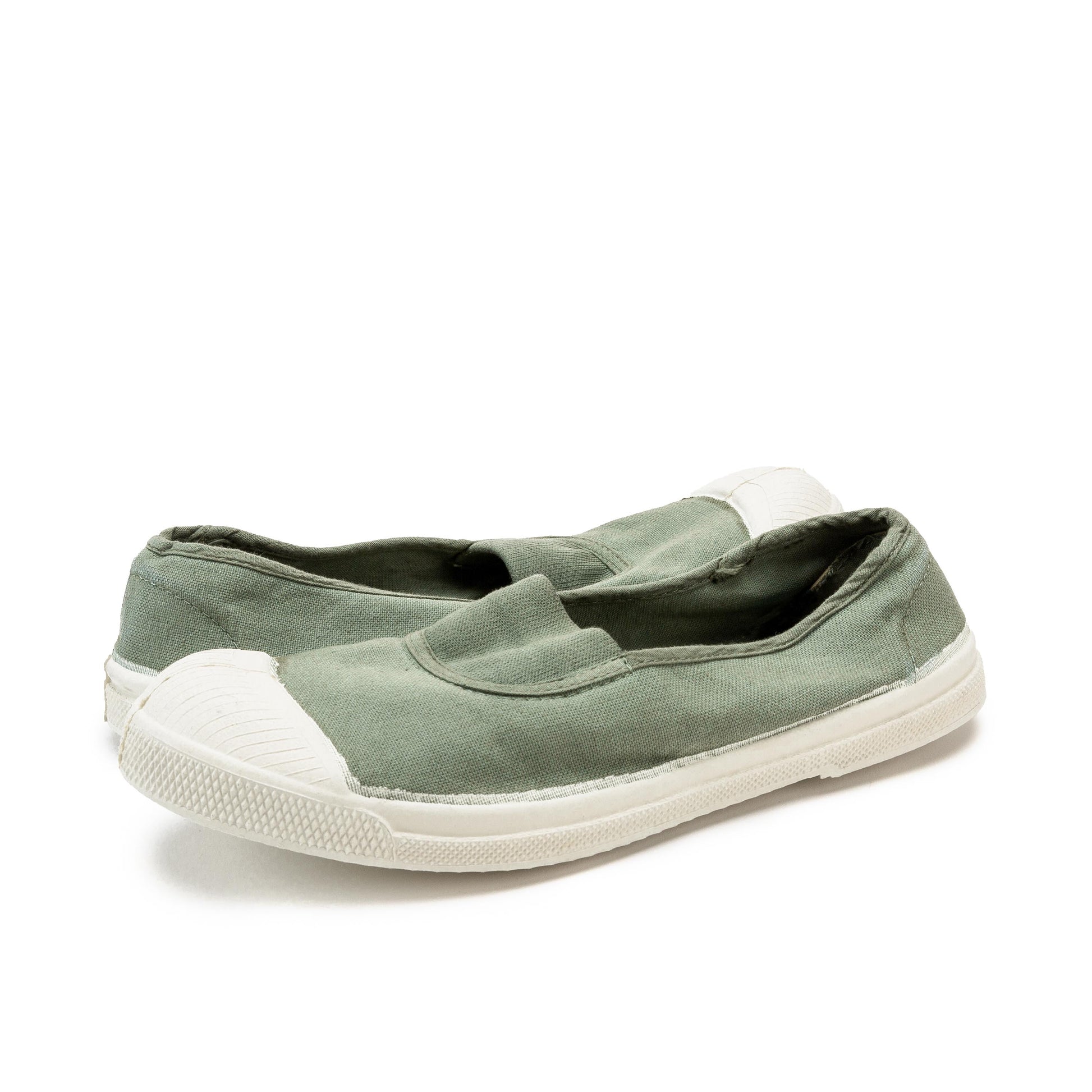 Zapatilla verde con elástico 15002 de Bensimon - 15002-14-2.jpg