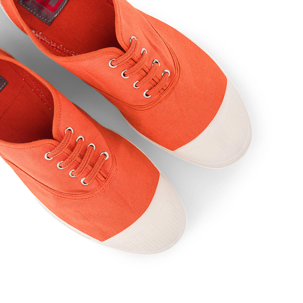 Zapatilla naranja con cordón 15004 de Bensimon - 15004-57-6.jpg