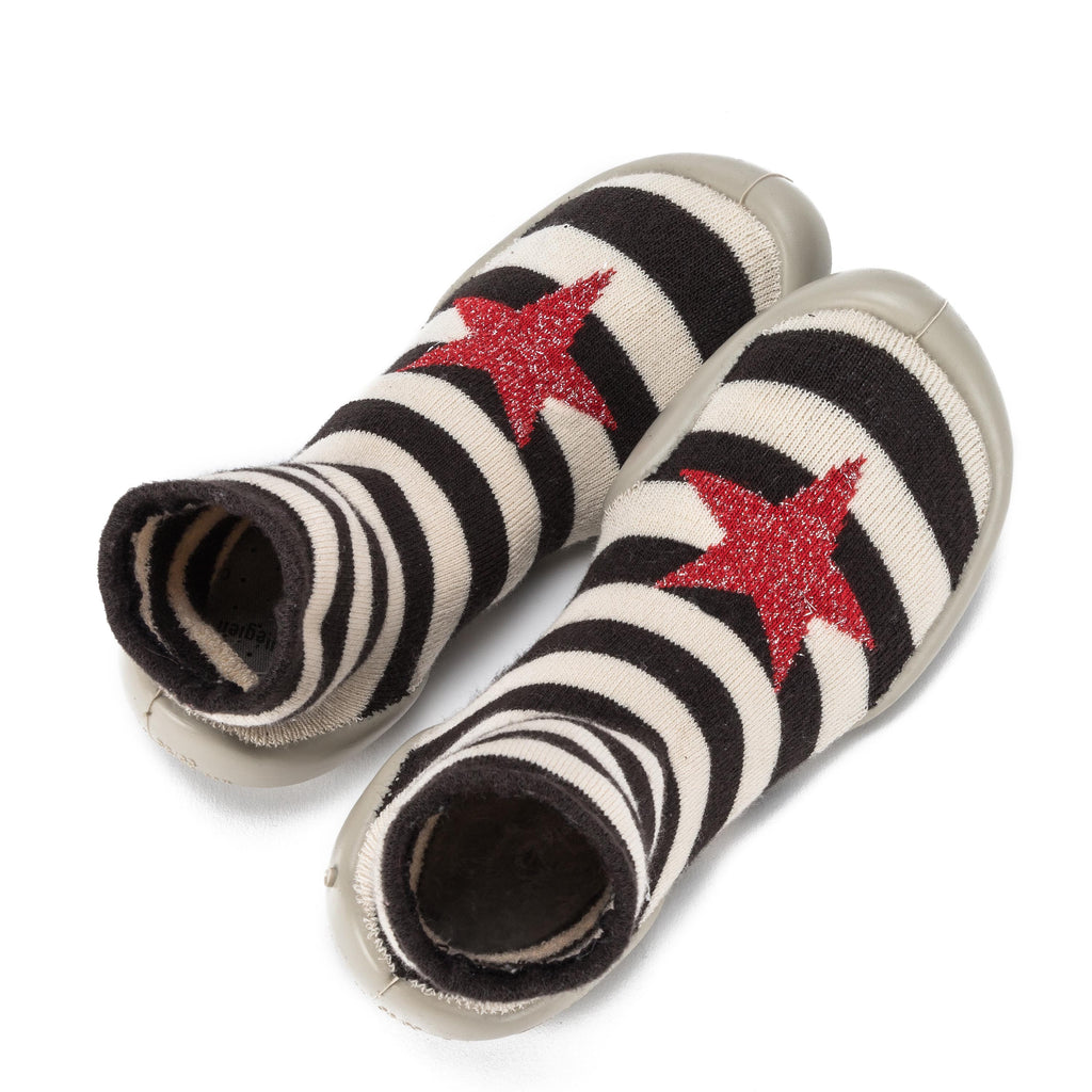 Zapatilla para casa cerrada blanco/negro 151A Collégien - 151A-385-1.jpg