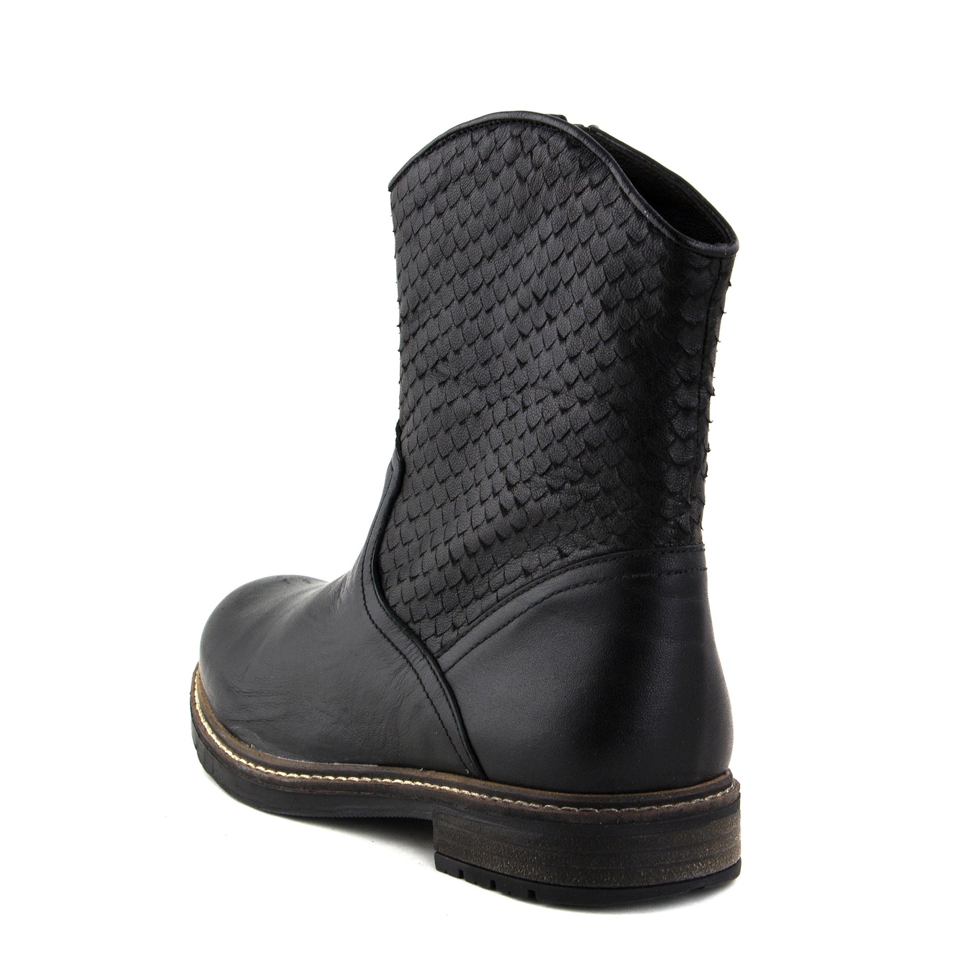 Botín cowboy negro con cremallera 16523A de Jeromín - 16523A-20-4.jpg