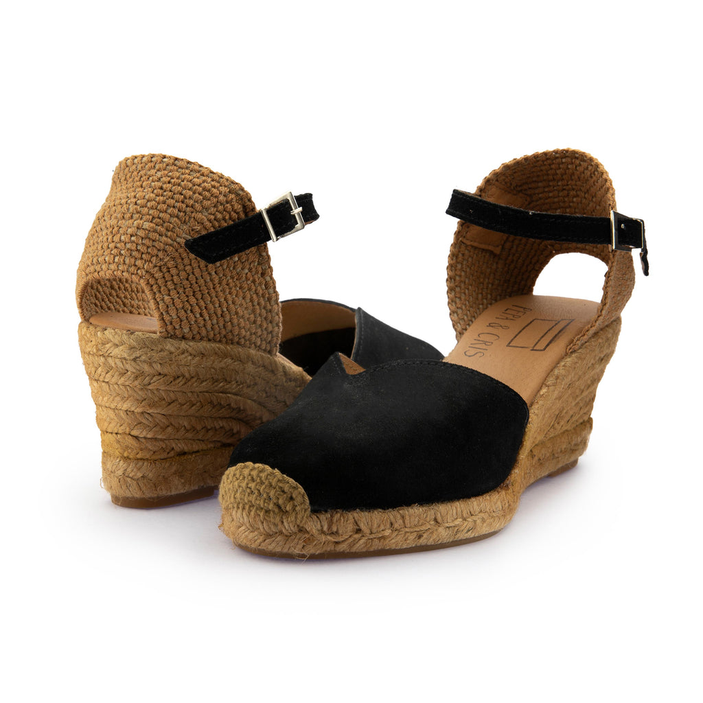 Alpargata de cuña cerrada negro con hebilla 174S Pepa&Cris - 174S-31-2.jpg