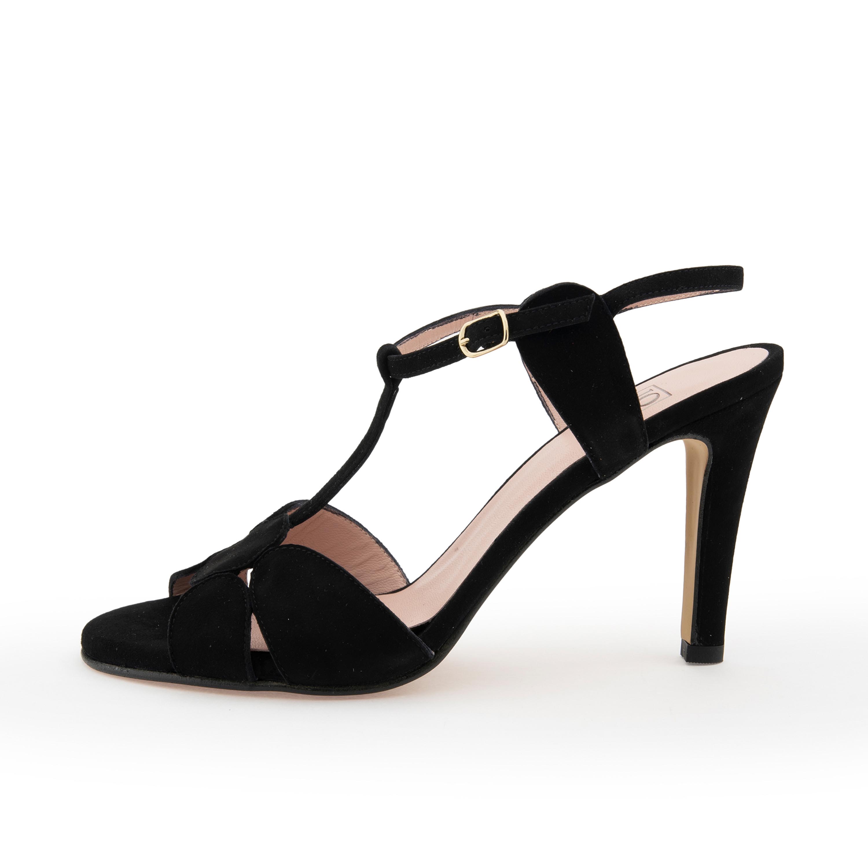 Sandalia con tacón ante negro con hebilla 18154 de Joni - 18154-124-1.jpg