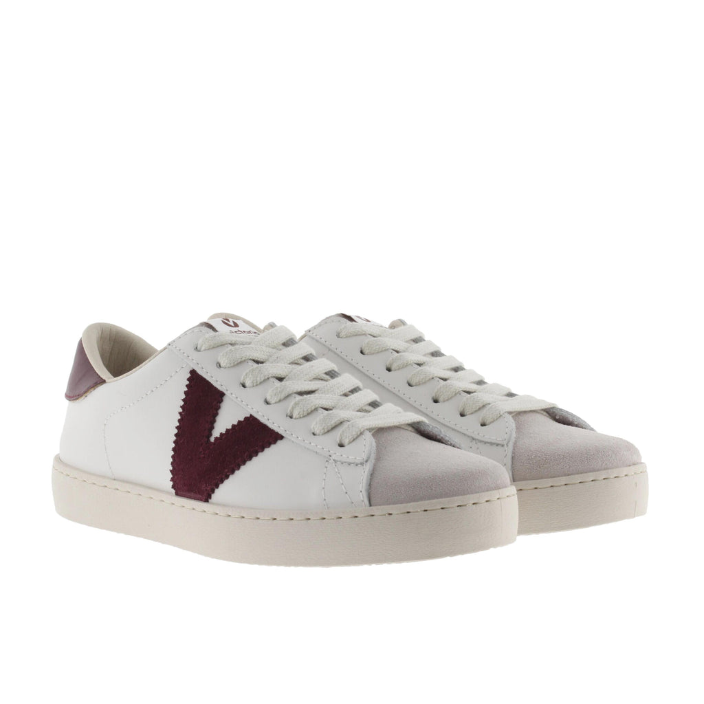 Sneaker blanco/burdeos con cordón 1126142 de Victoria - 1126142-384-2.jpg