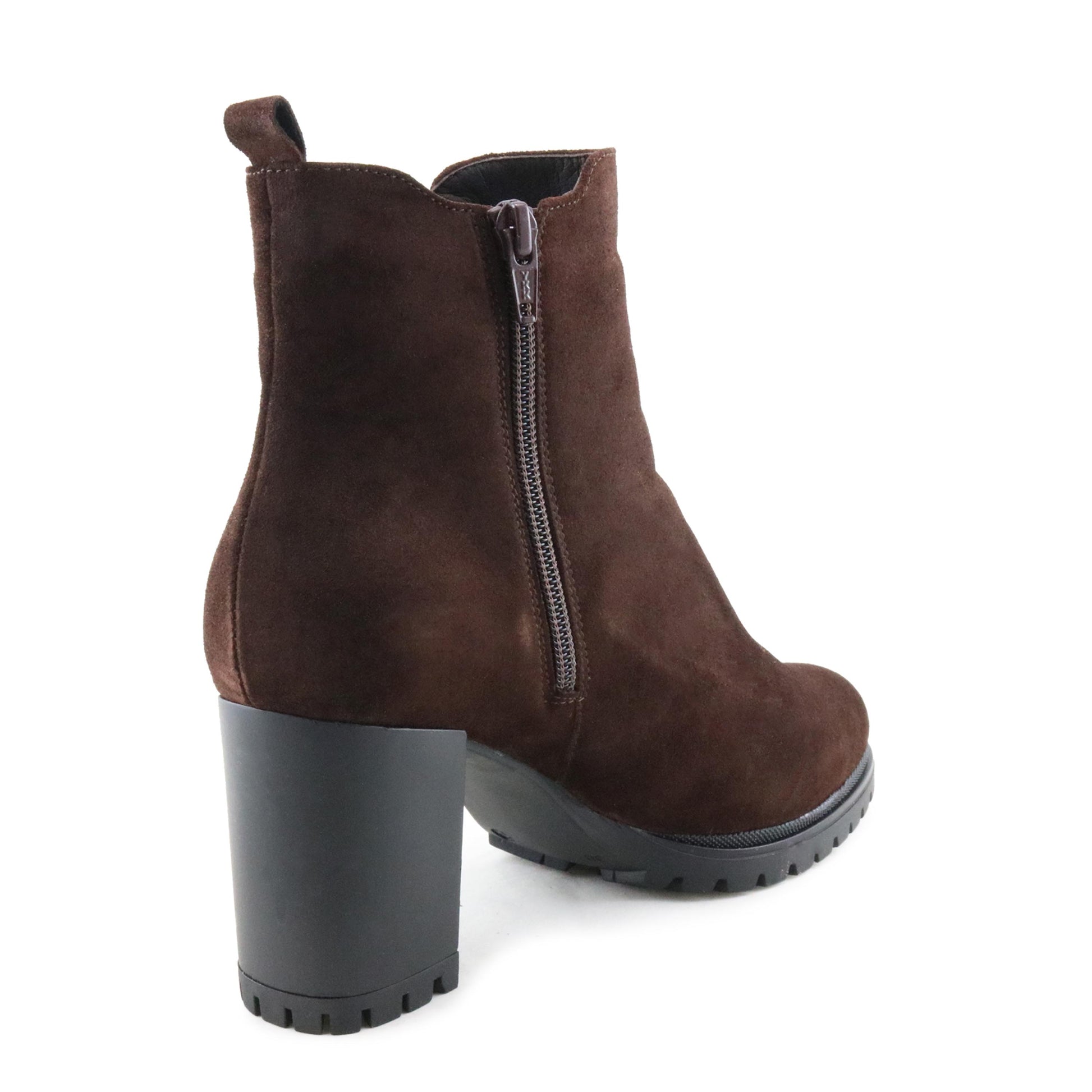 Botín de tacón ante marrón con cremallera 195432 Piesanto - 195432-26-3.jpg