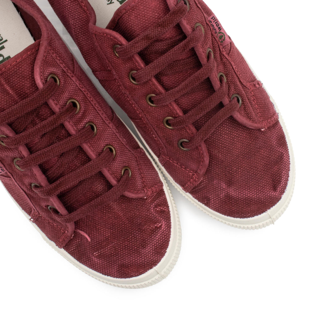 Zapatilla burdeos lavado con cordón 901 Natural World - 901-212-6.jpg