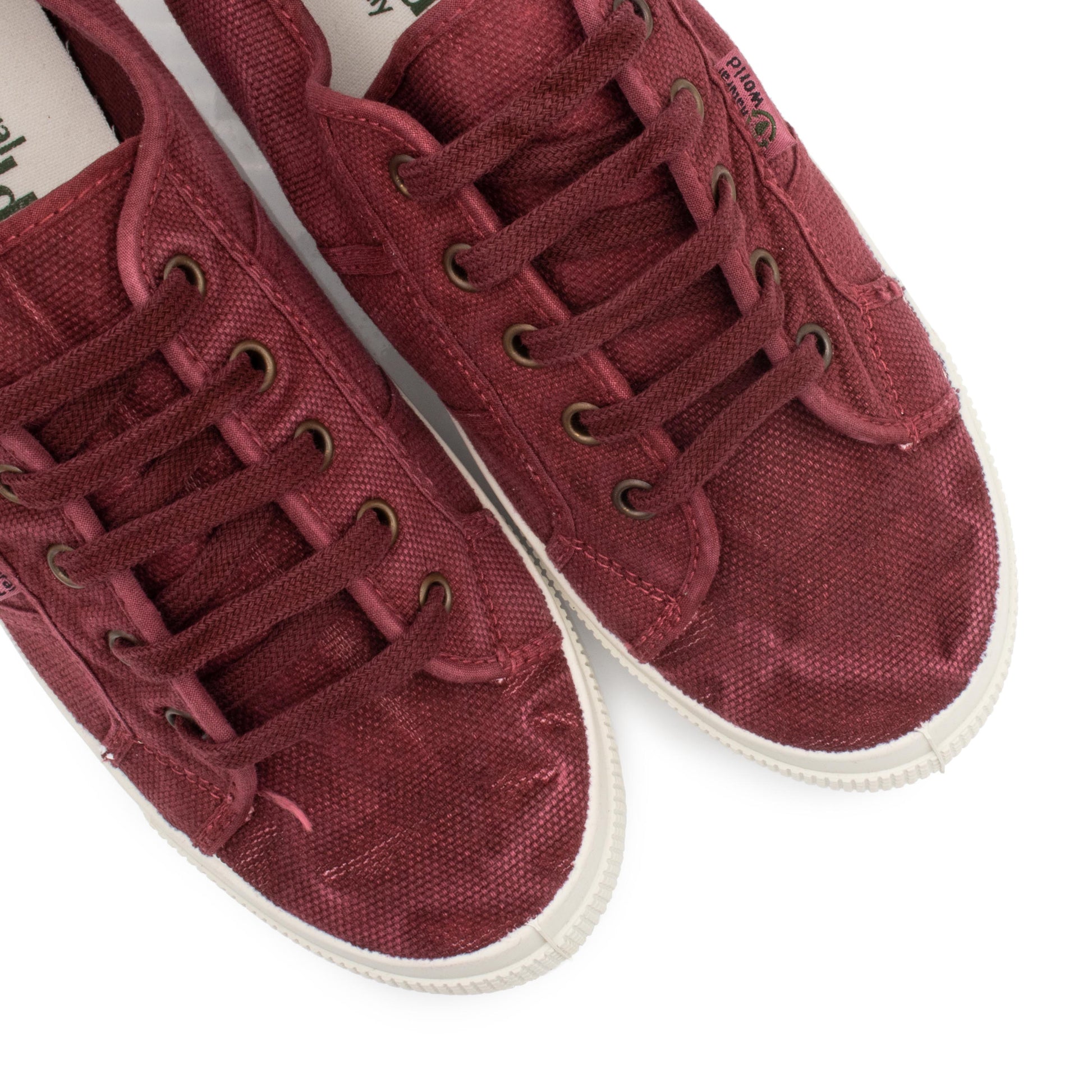 Zapatilla burdeos lavado con cordón 901 Natural World - 901-212-6.jpg