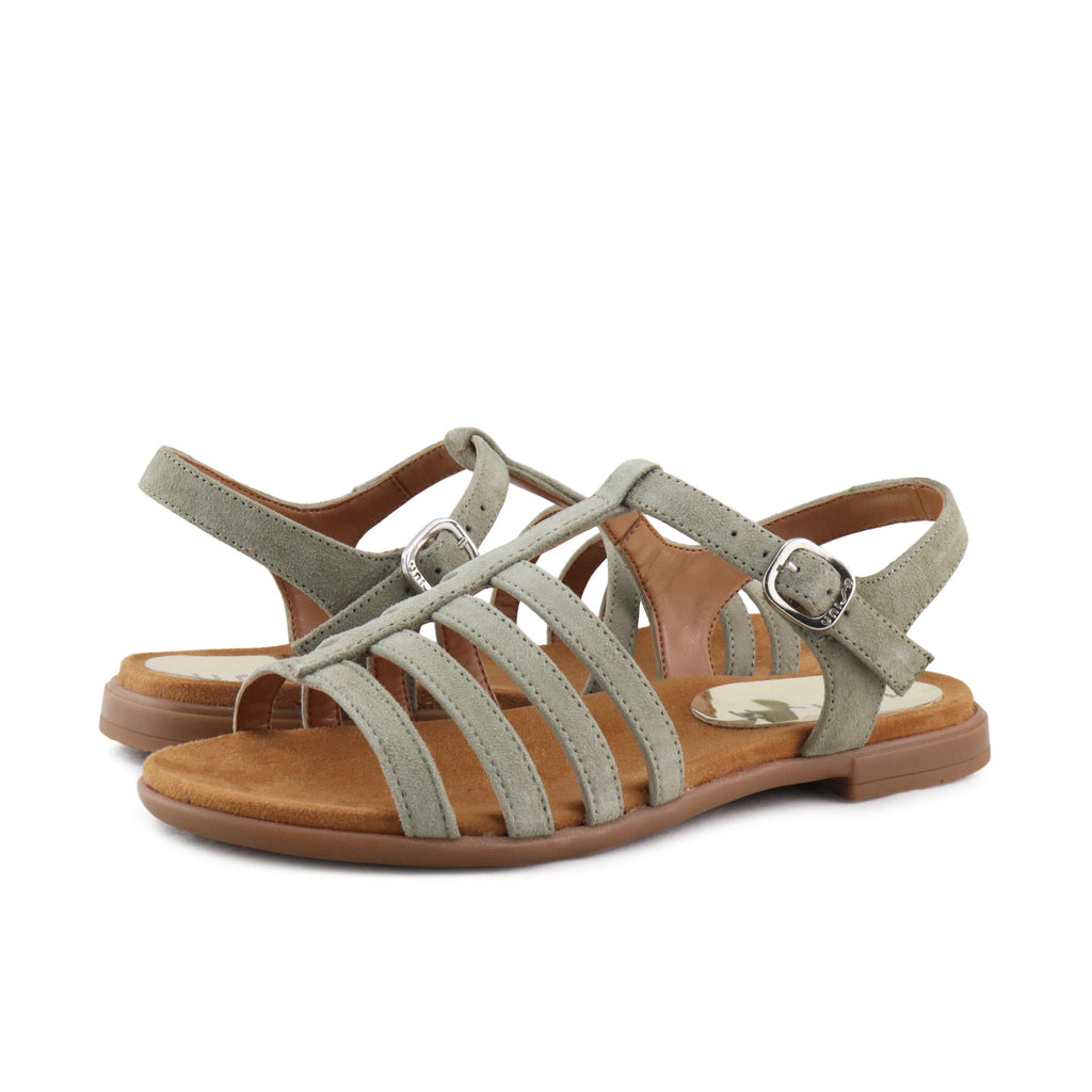 Sandalia plana verde gris con hebilla LOKE de Unisa - LOKE-194-2.jpg