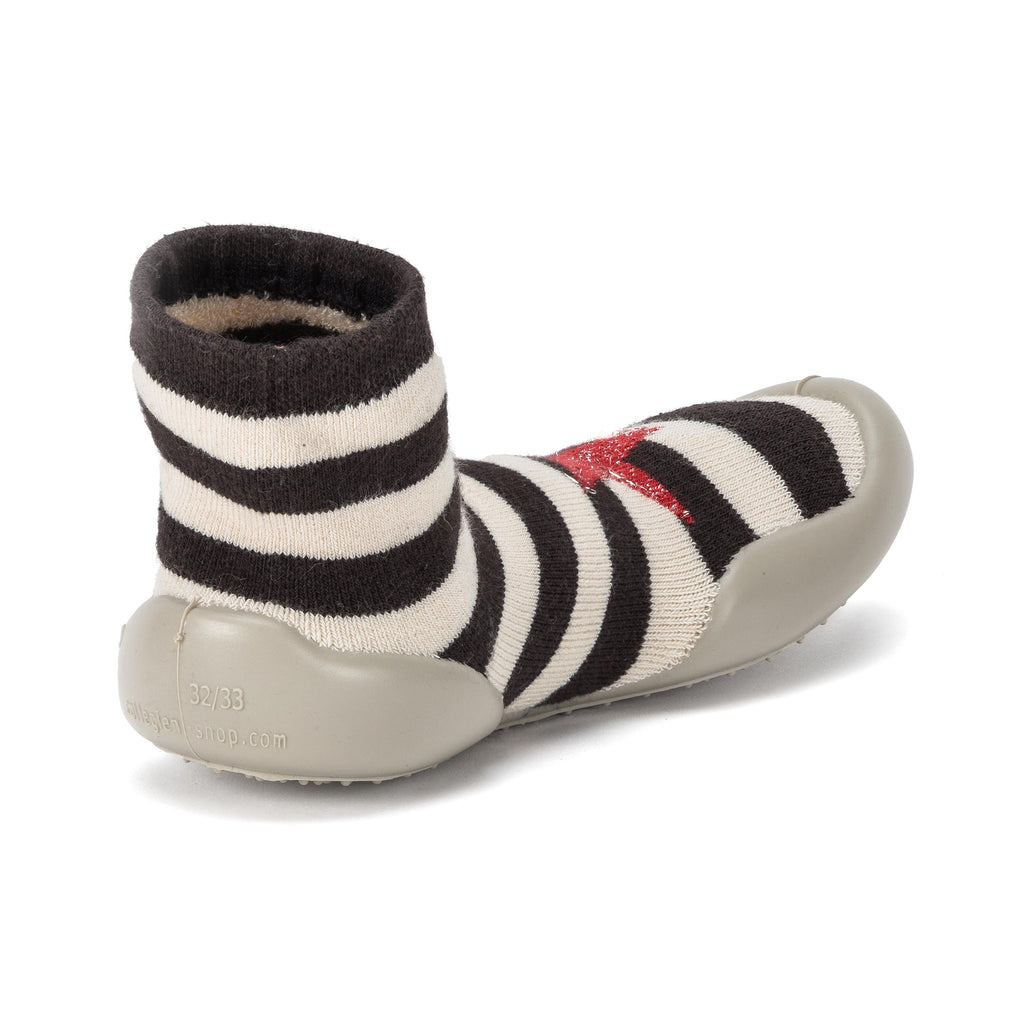 Zapatilla para casa cerrada blanco/negro 151A Collégien - 151A-385-3.jpg