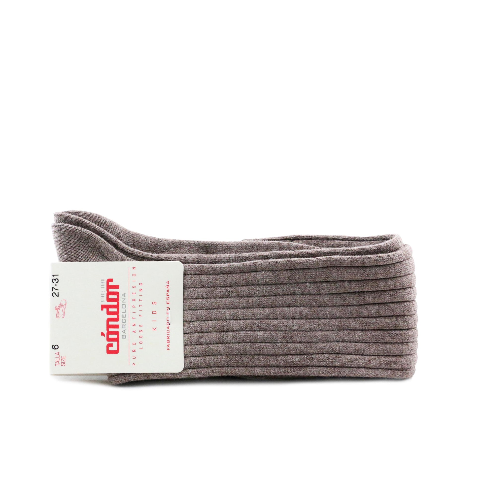 Calcetín alto marrón claro 20162 de Cóndor - 20162-63-2.jpg