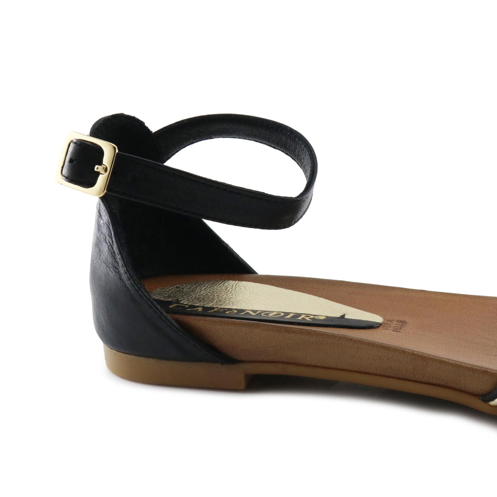 Sandalia plana negro con hebilla GA106 de Café Noir - GA106-20-5.jpg