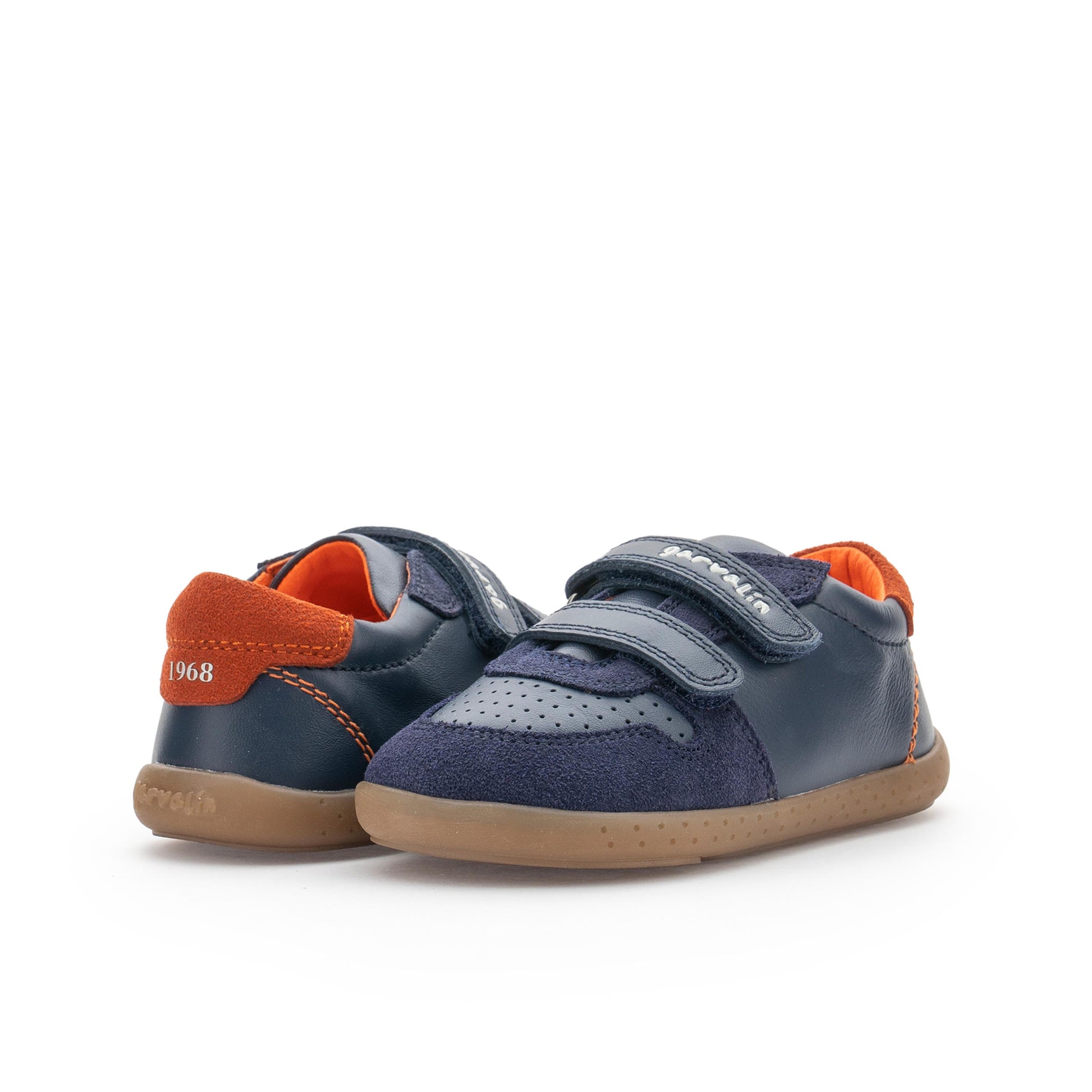 Deportiva barefoot ante azul con velcro 241302 Garvalín - 241302-27-2.jpg