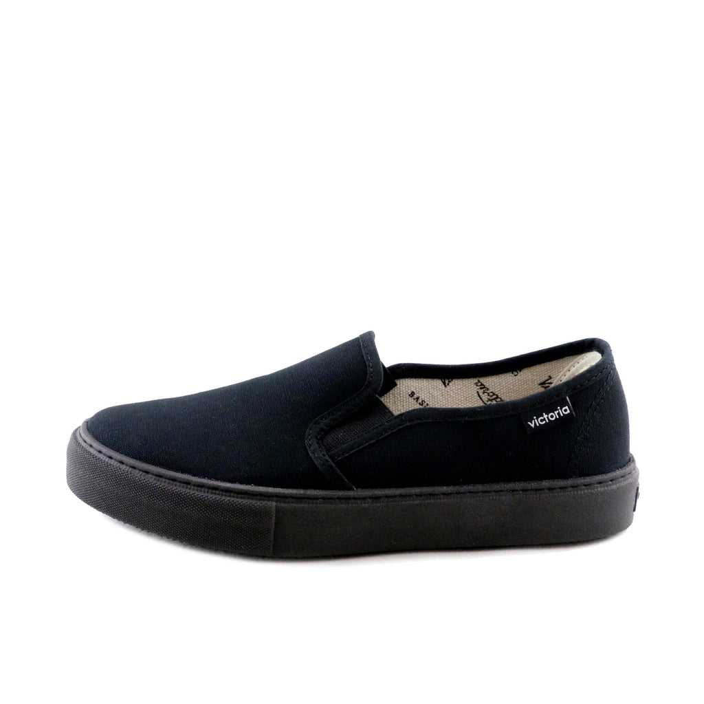 Zapatilla negro con elástico 25015 de Victoria - 25015-20-1.jpg