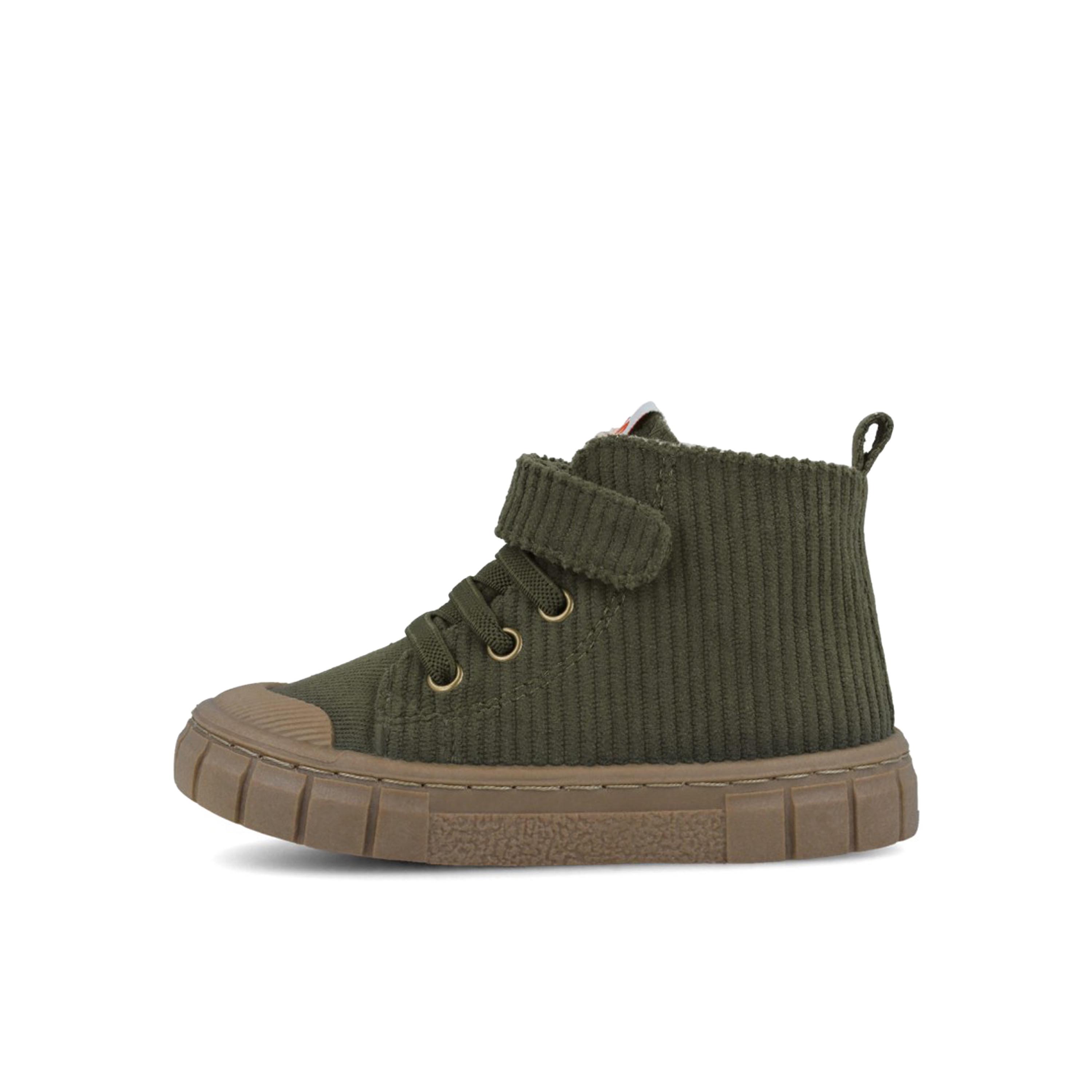 Bota barefoot kaki con cordón y velcro 251330 Garvalín