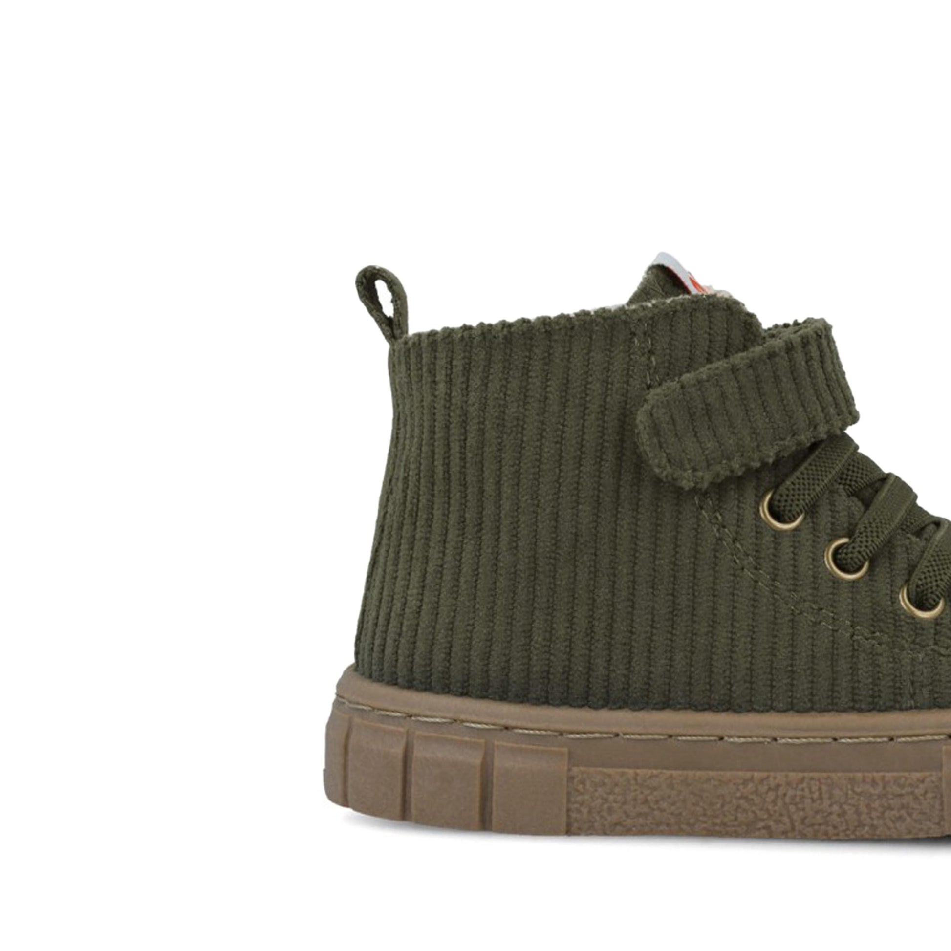 Bota barefoot kaki con cordón y velcro 251330 Garvalín