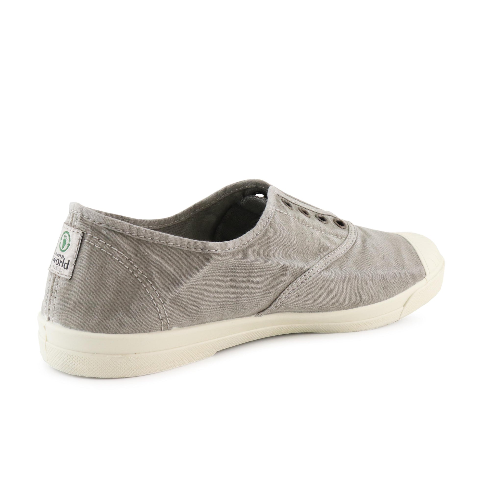 Zapatilla gris claro de elástico LONA3102 Natural World - LONA3102-349-3.jpg