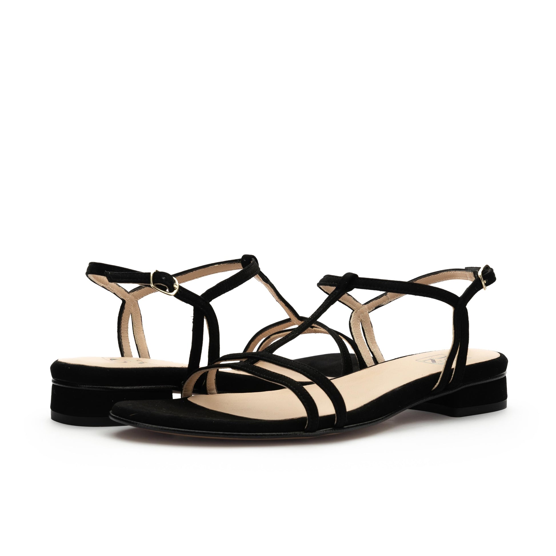 Sandalia plana ante negro con hebilla 26005 de Joni - 26005-124-2.jpg