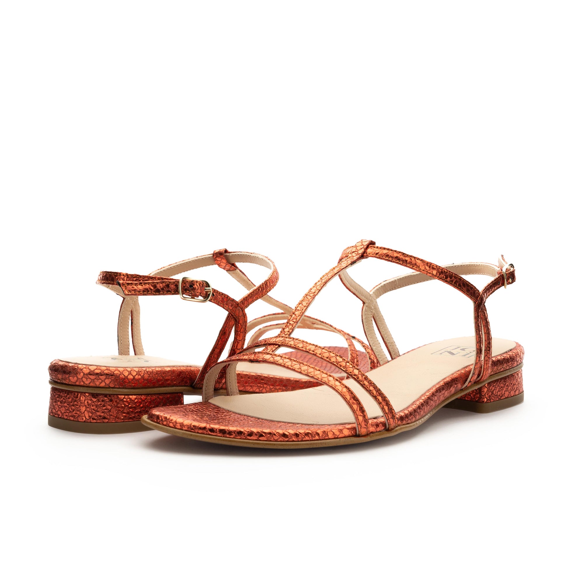 Sandalia plana teja con hebilla 26005 de Joni - 26005-98-2.jpg