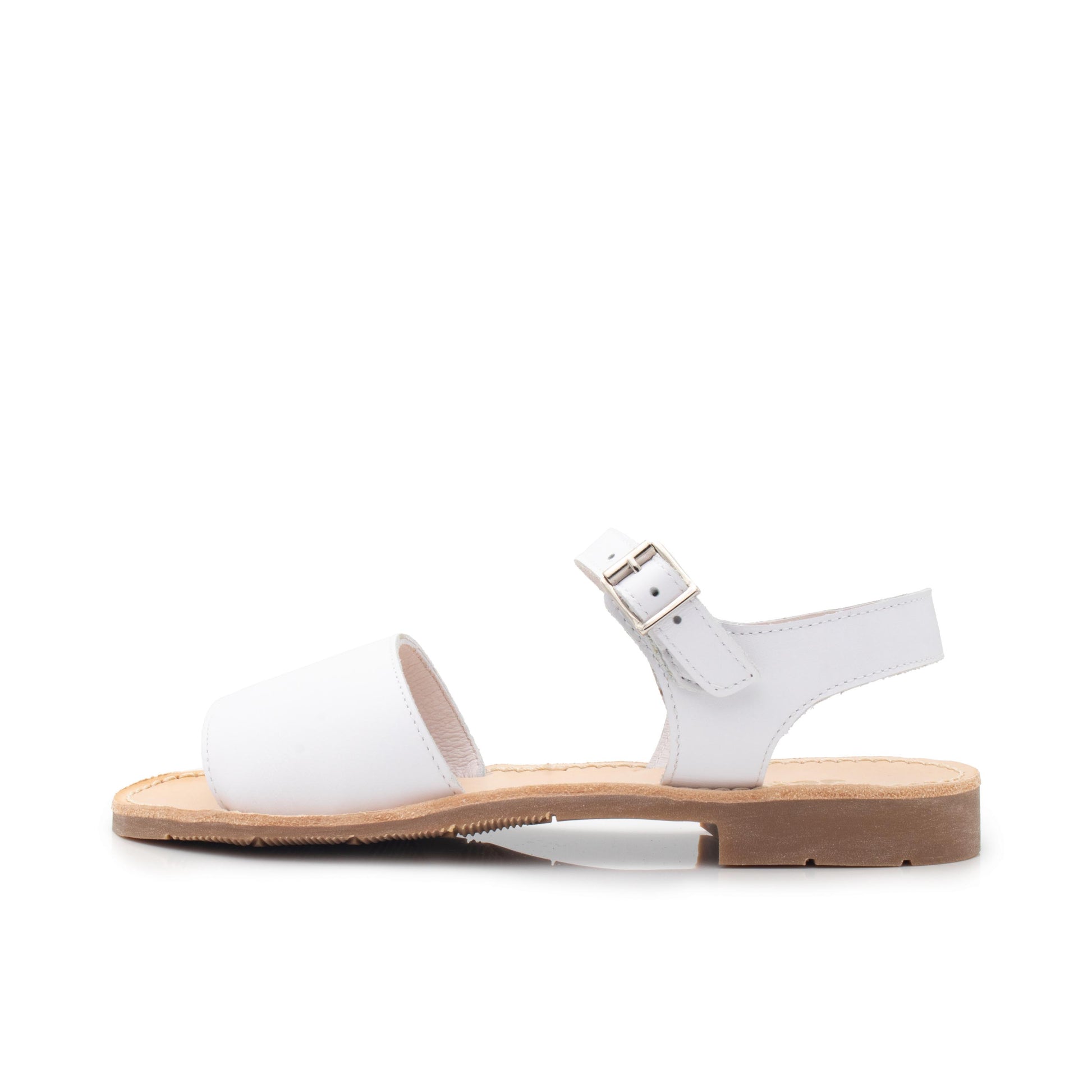 Sandalia plana blanco con hebilla 262-03 de Jeromín - 262-03-30-1.jpg